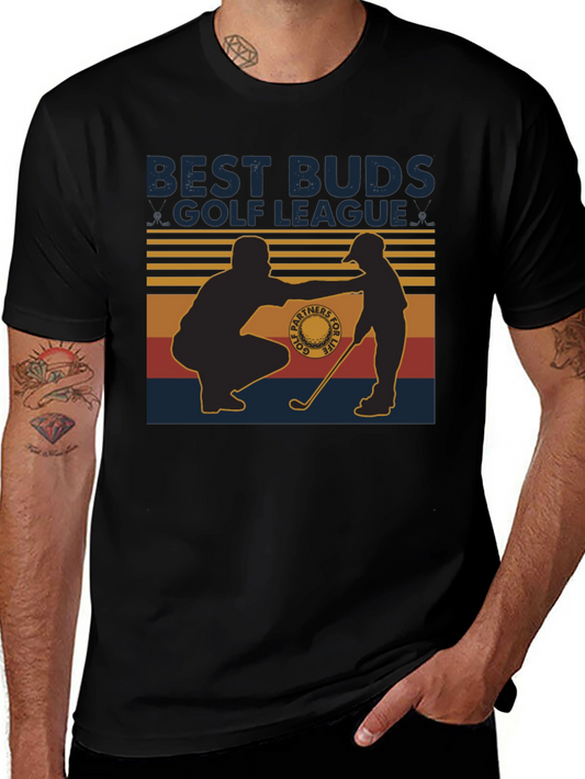 Best Buds Golf League T-Shirt Father Son Golf Tee
