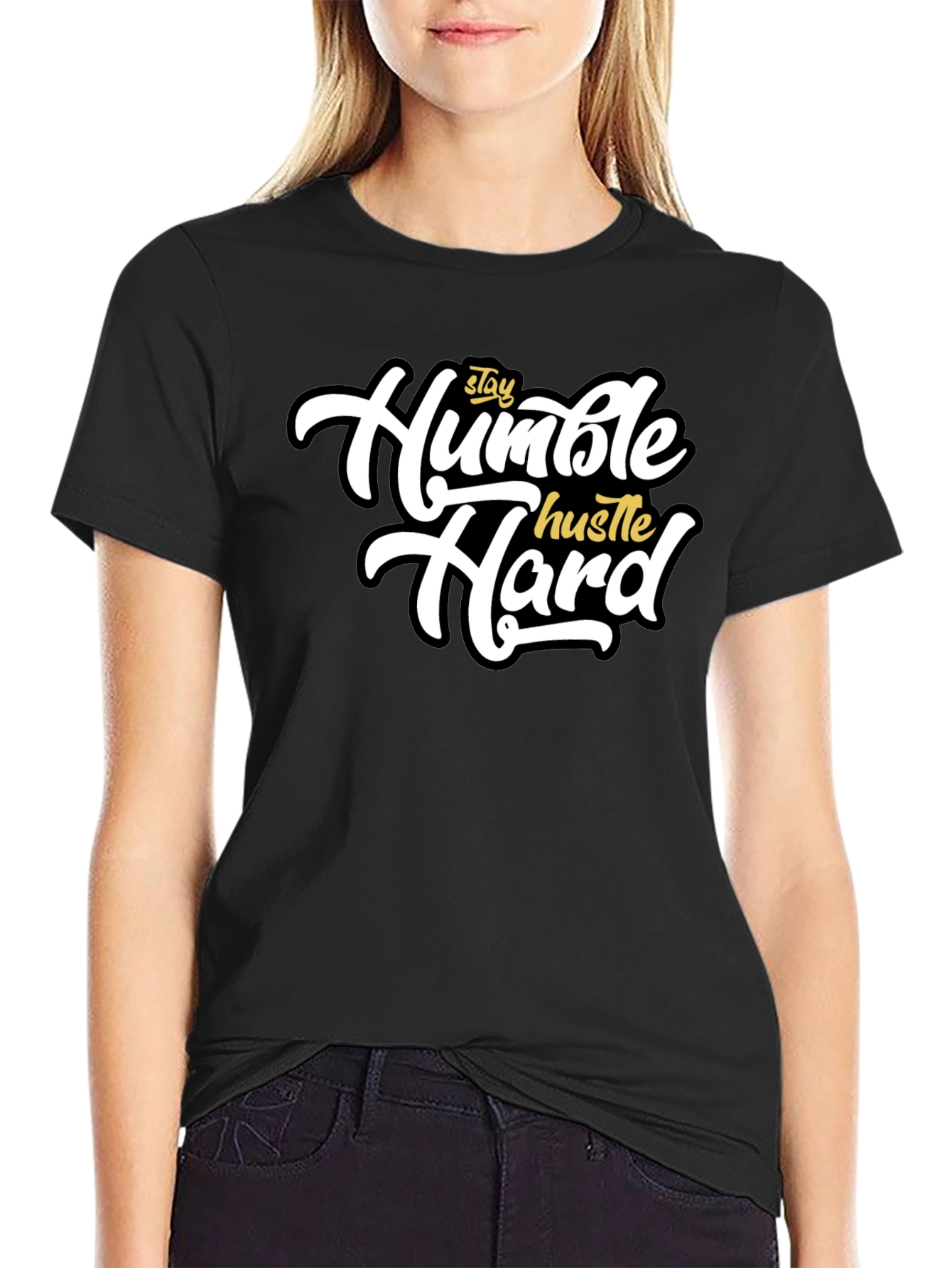 Stay Humble Hustle Hard Black T-Shirt