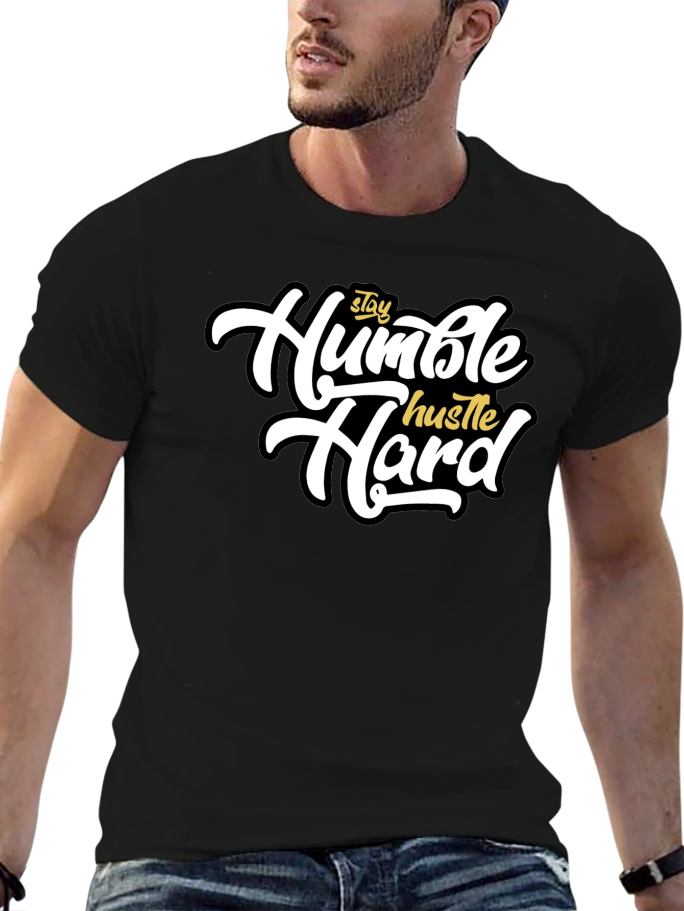 Stay Humble Hustle Hard Black T-Shirt