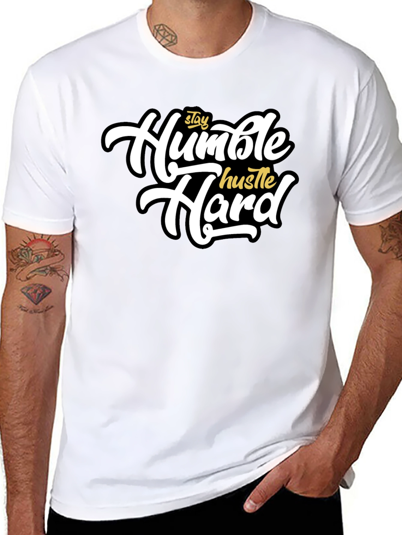 Stay Humble Hustle Hard Black T-Shirt