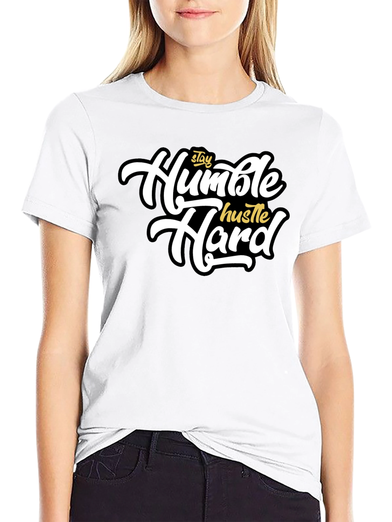 Stay Humble Hustle Hard Black T-Shirt