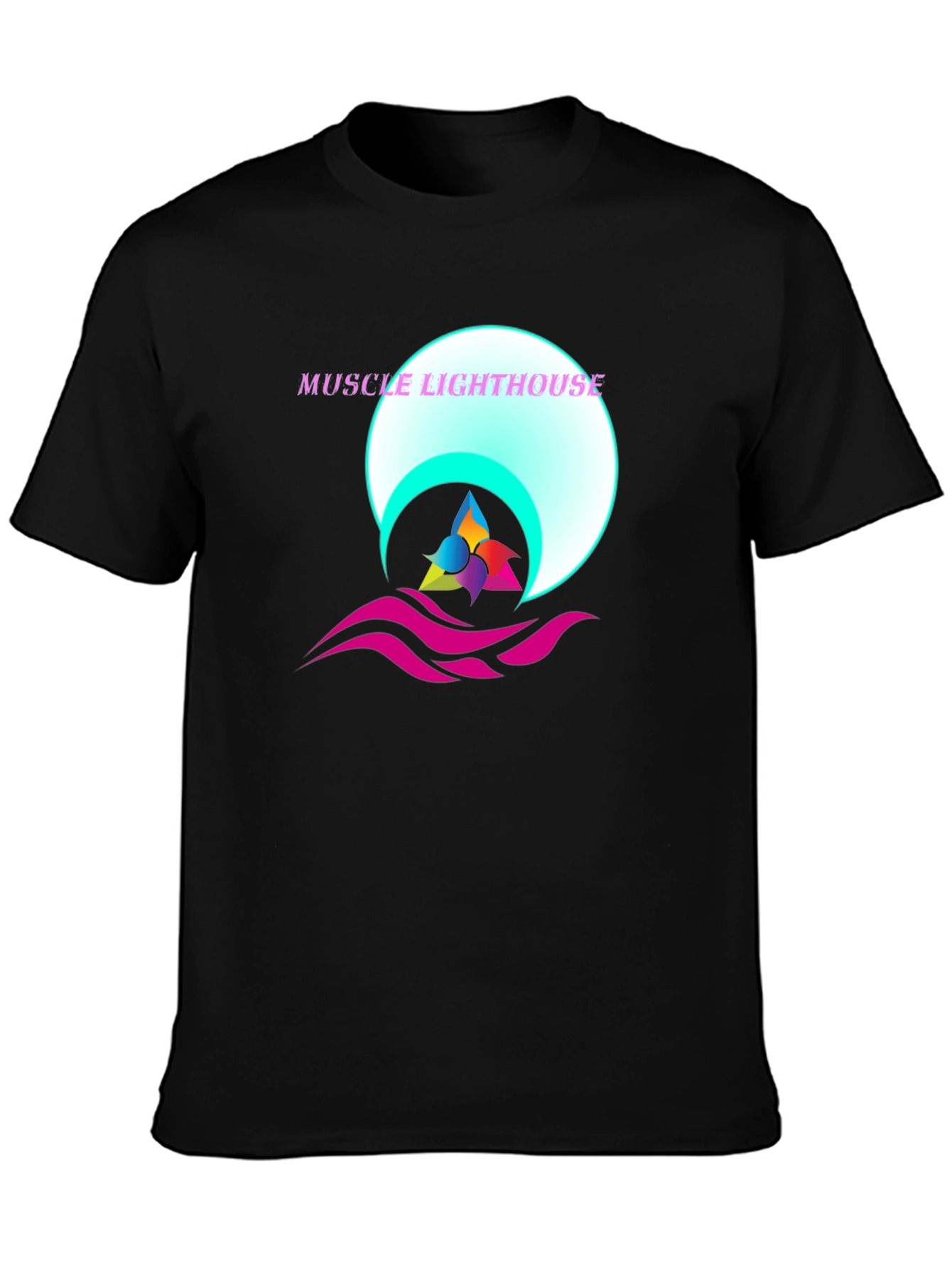 Muscle Lighthouse Graphic Black T-Shirt