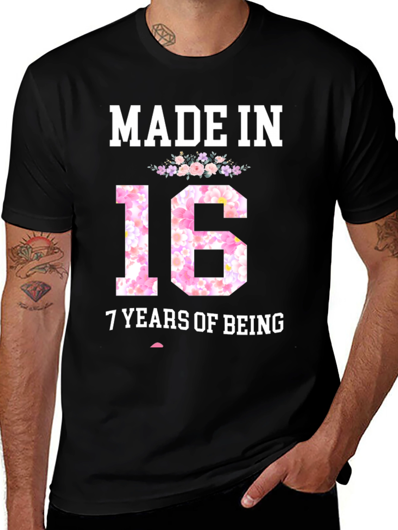Made in 23rd Birthday T-Shirt - Floral