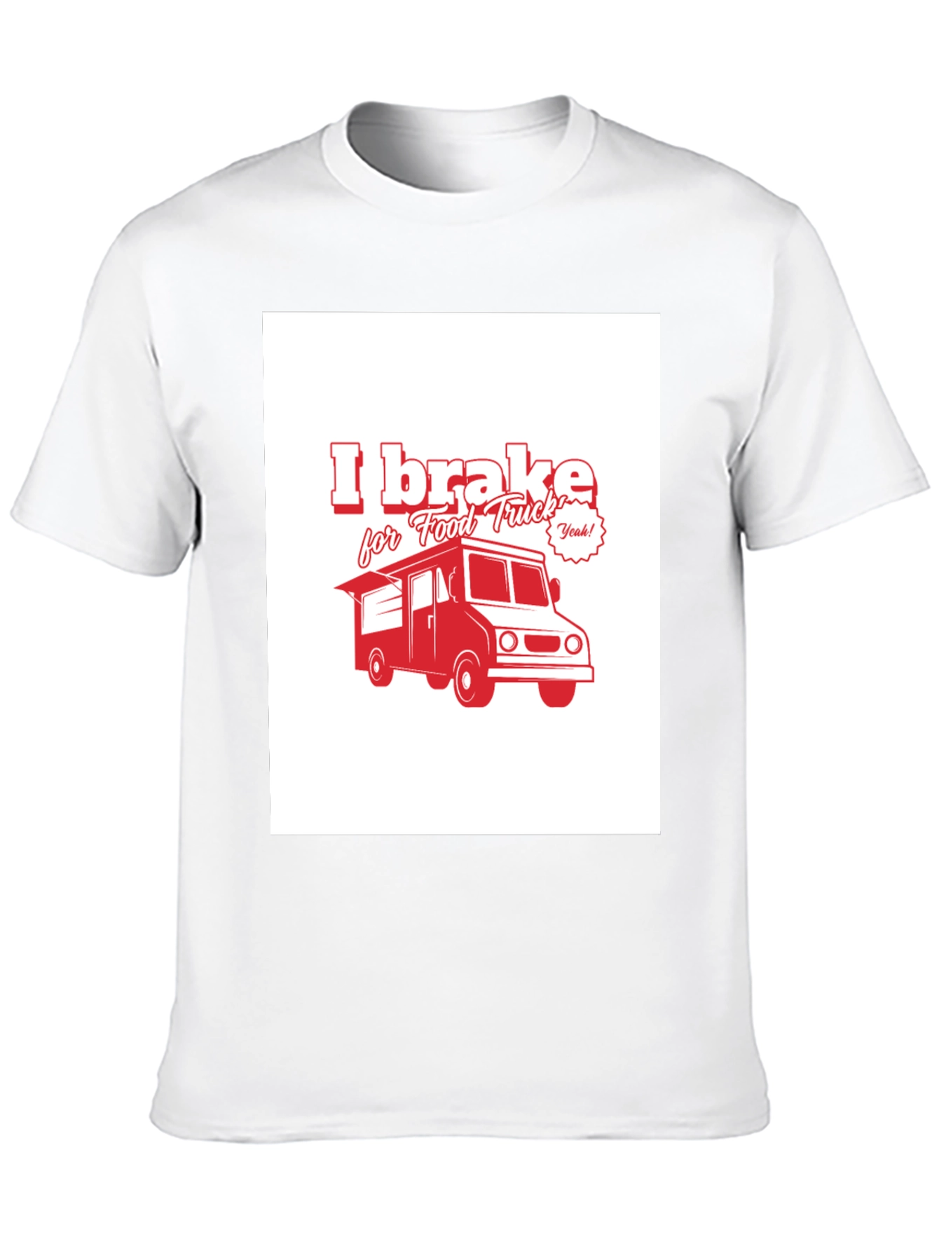 I Brake for Food Truck Black T-Shirt