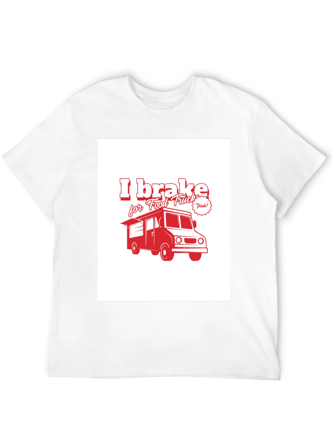 I Brake for Food Truck Black T-Shirt
