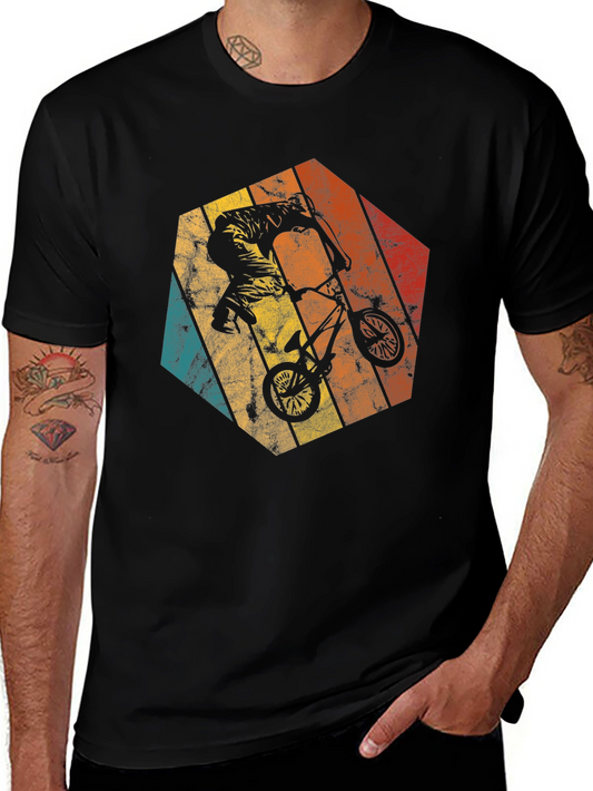 Vintage BMX Rider Graphic Tee - Retro Style