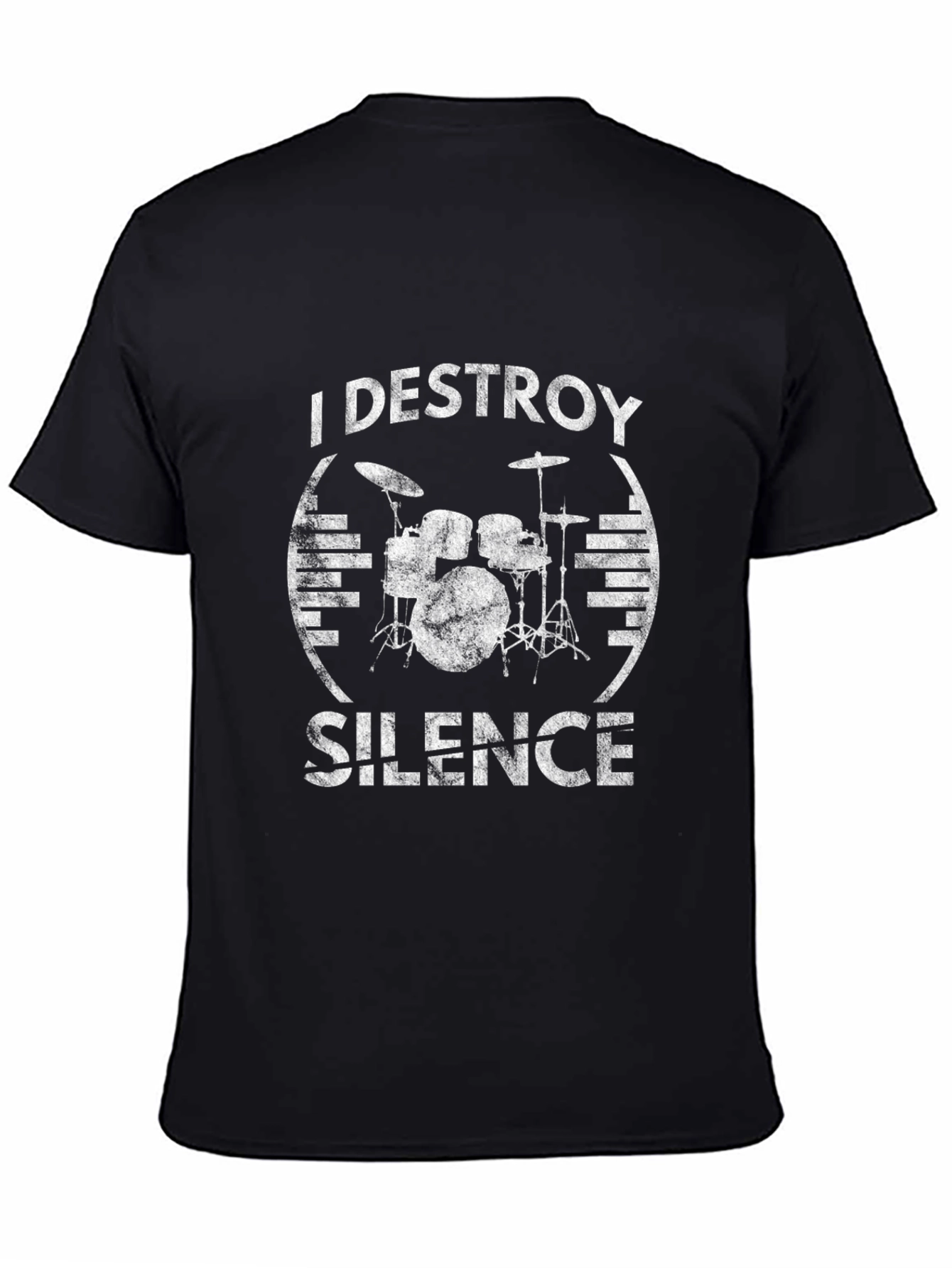 I Destroy Silence Drummer Graphic Tee