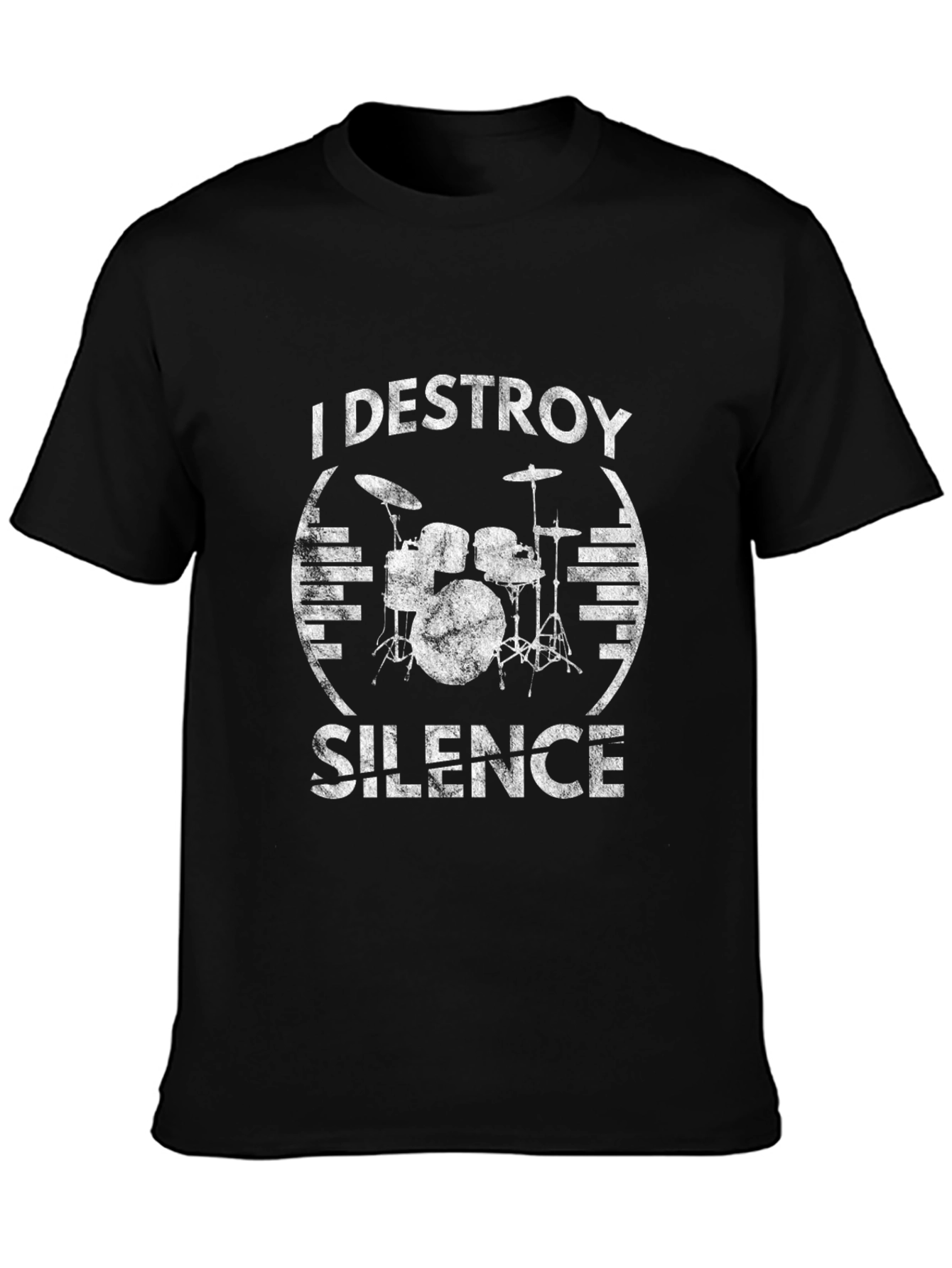 I Destroy Silence Drummer Graphic Tee