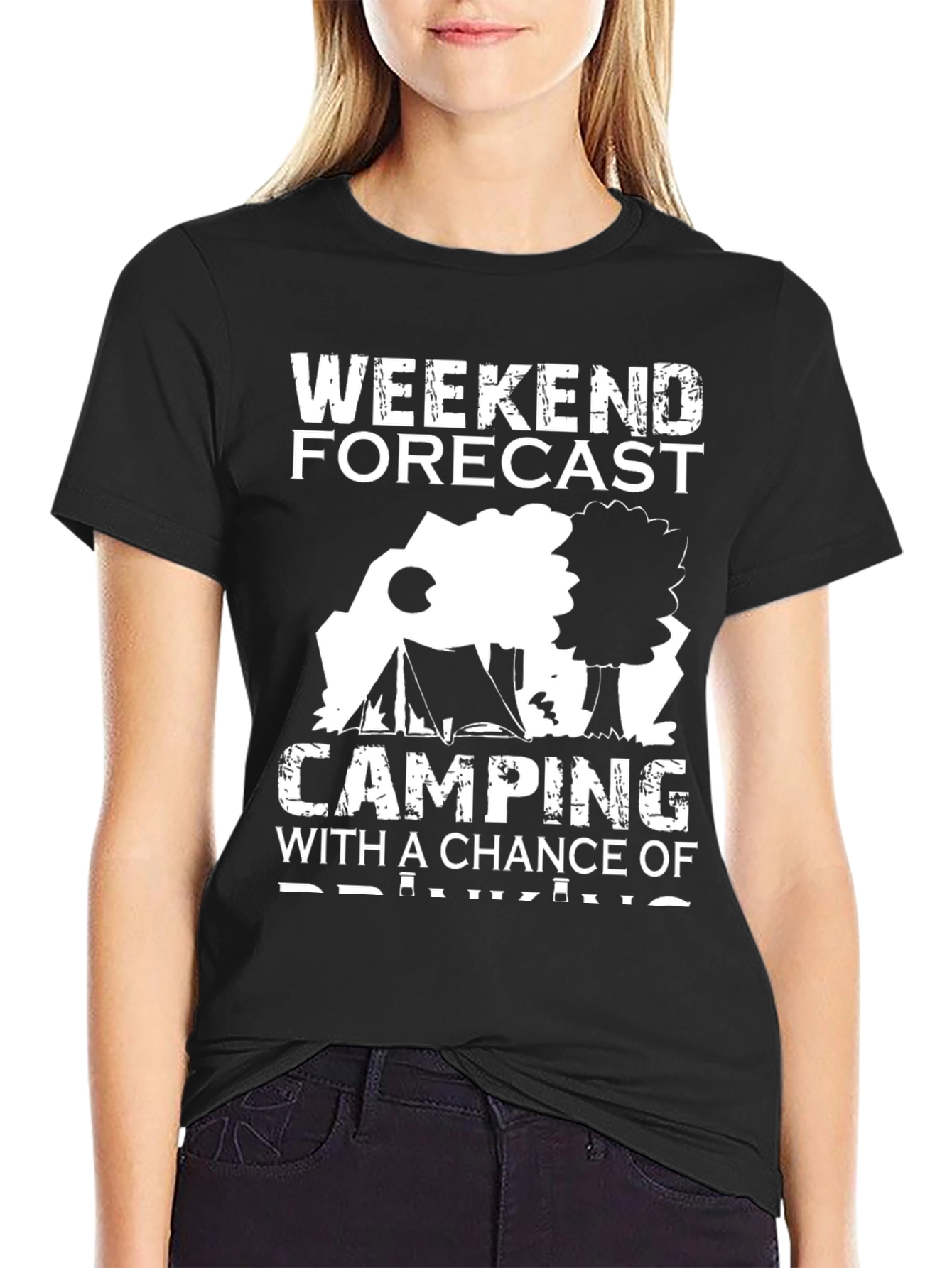 Weekend Forecast Camping Graphic Tee