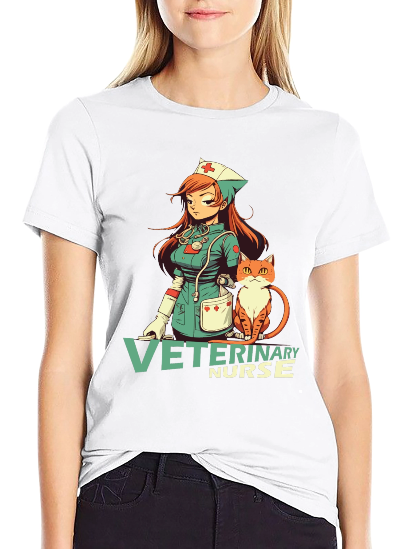 Veterinary Nurse Anime Style T-Shirt