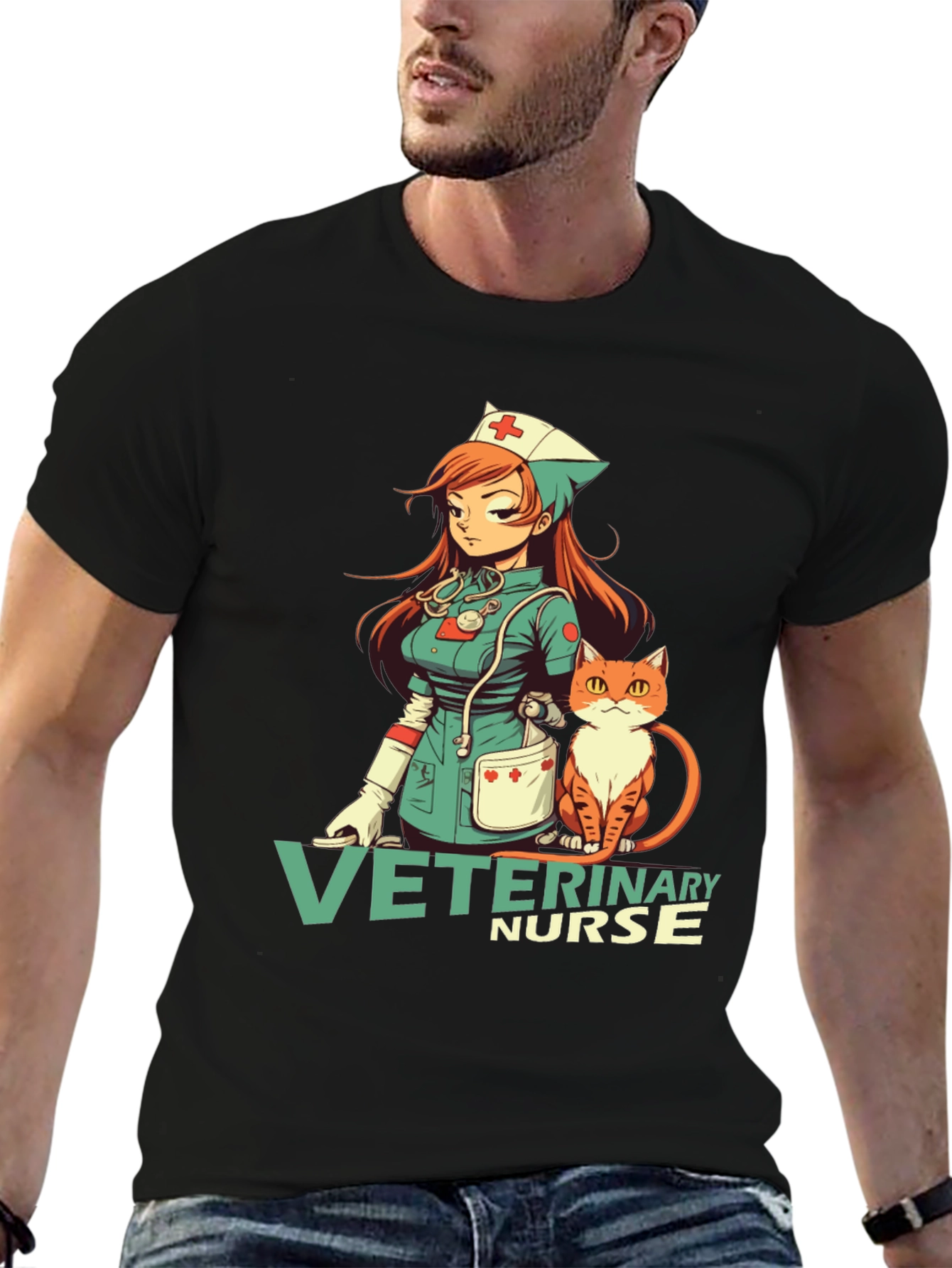 Veterinary Nurse Anime Style T-Shirt