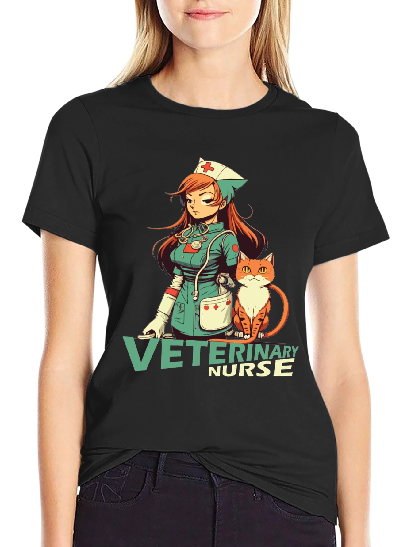 Veterinary Nurse Anime Style T-Shirt