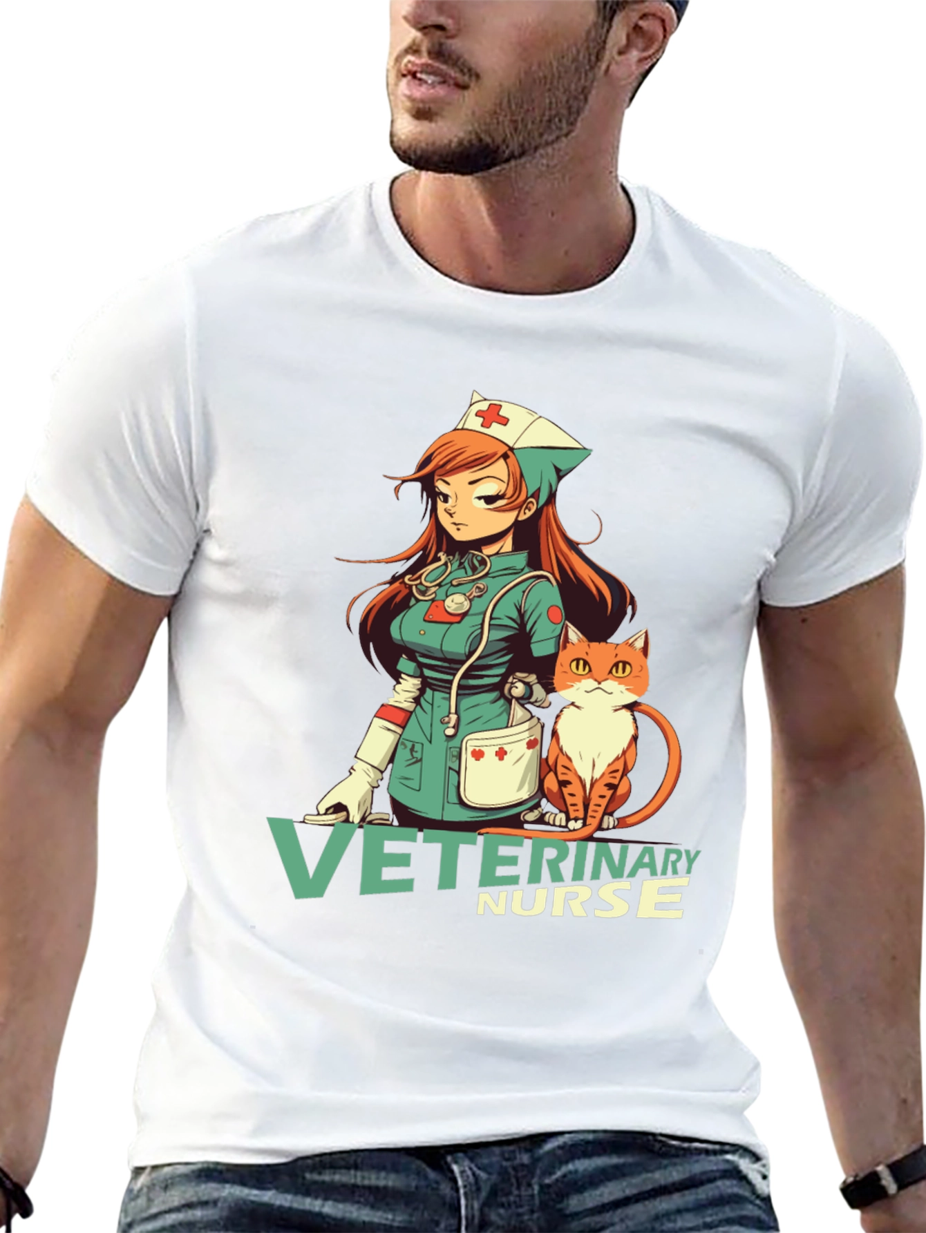 Veterinary Nurse Anime Style T-Shirt