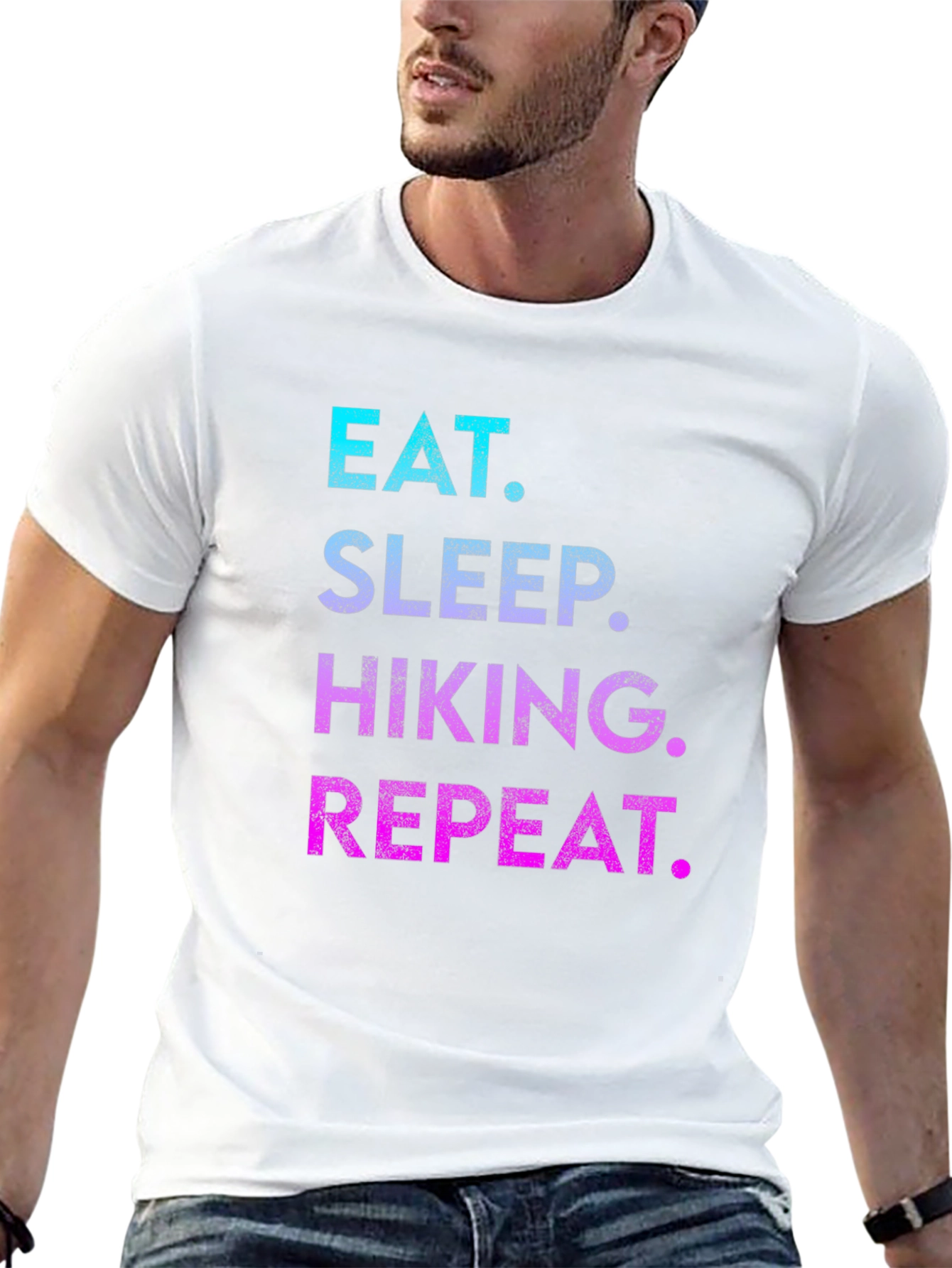 Eat Sleep Hiking Repeat T-Shirt - Black