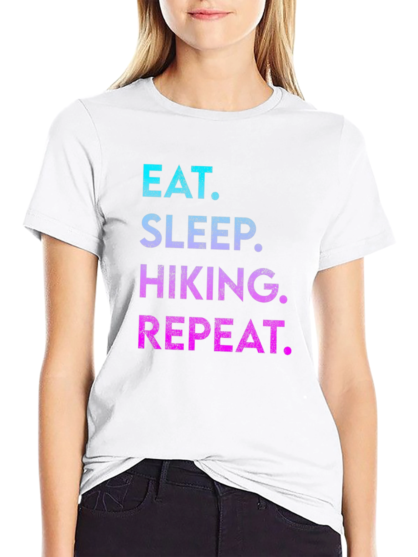 Eat Sleep Hiking Repeat T-Shirt - Black