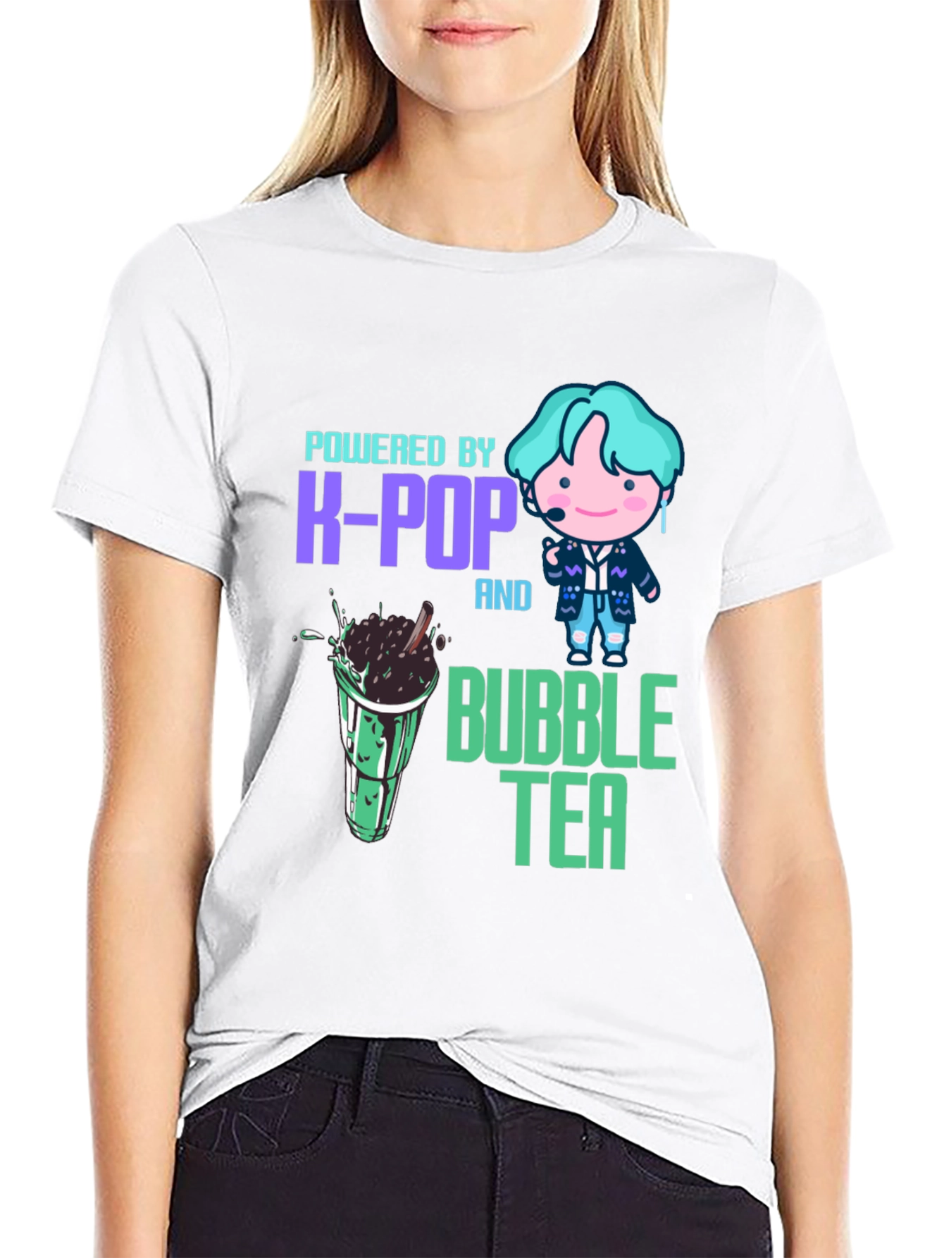 Powered by K-Pop and Bubble Tea T-Shirt