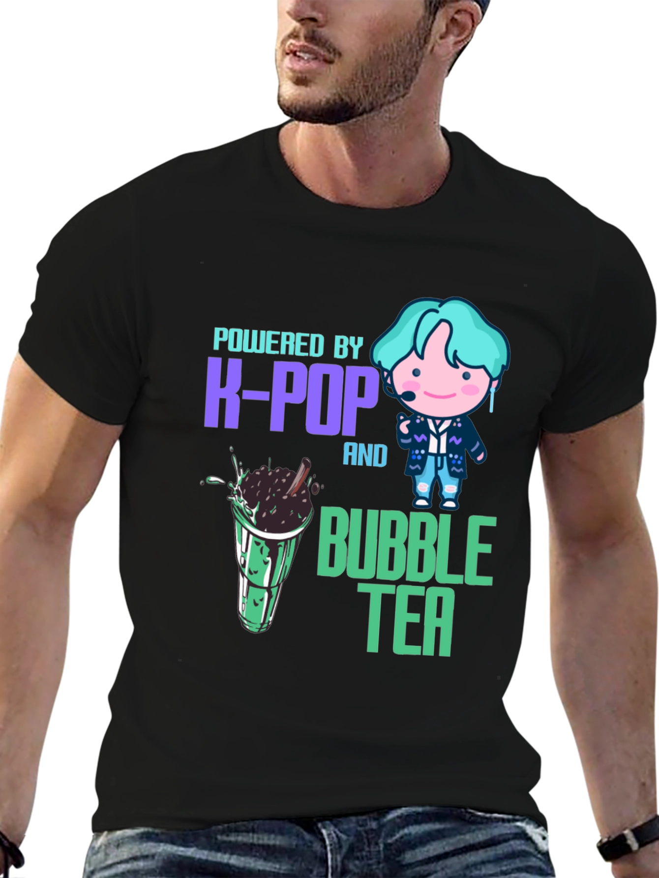 Powered by K-Pop and Bubble Tea T-Shirt