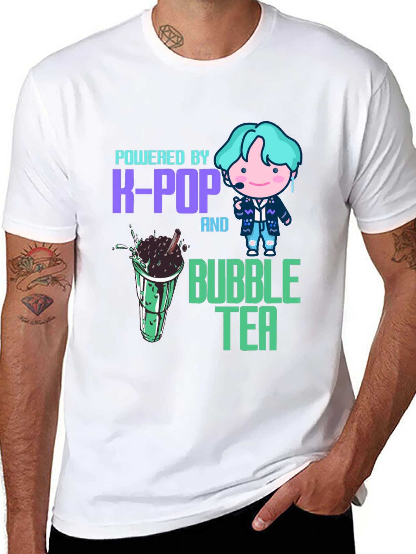 Powered by K-Pop and Bubble Tea T-Shirt