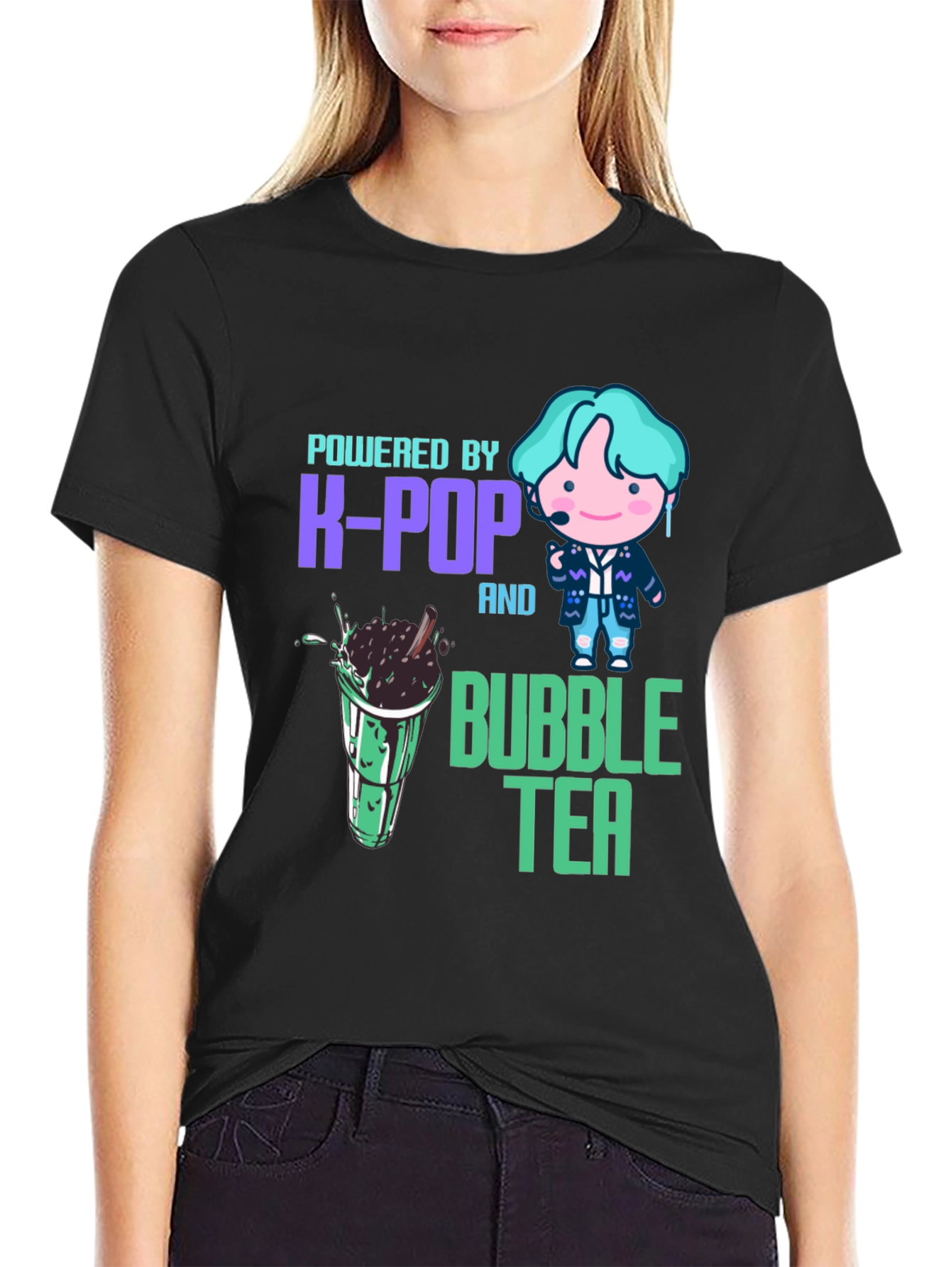 Powered by K-Pop and Bubble Tea T-Shirt
