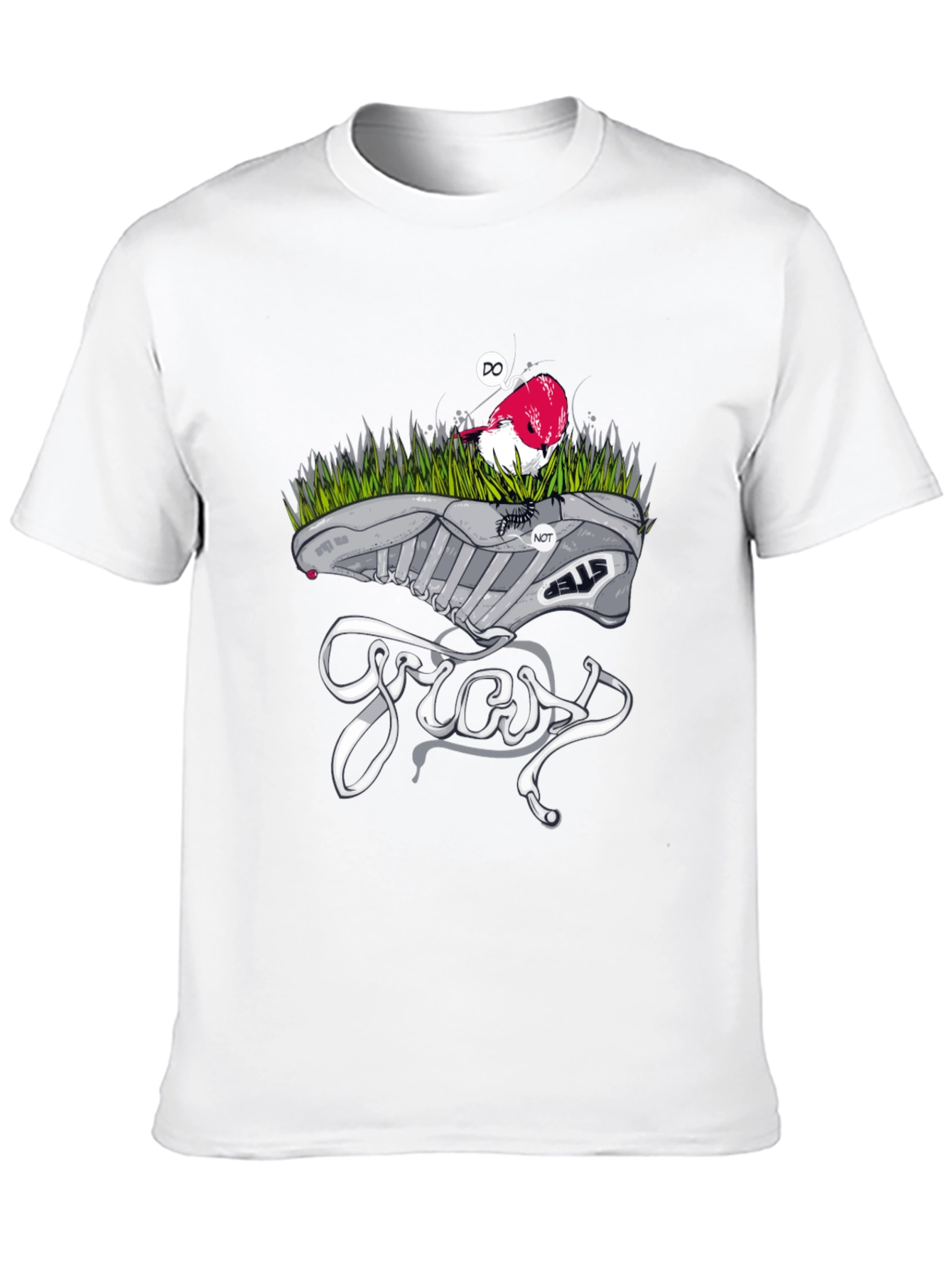 Unique Graphic Tee - Bird Shoe & Gross