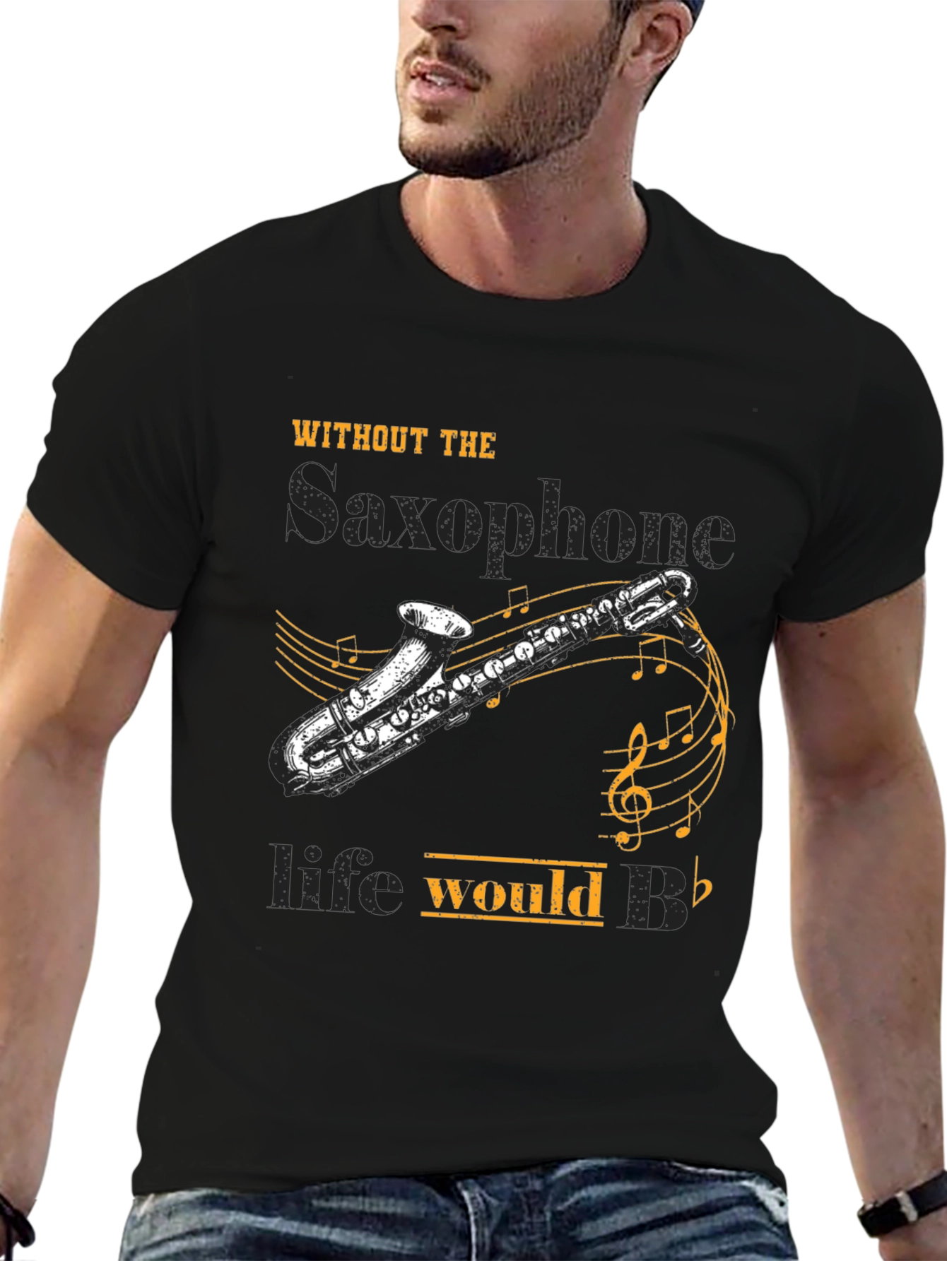 Saxophone Lover T-Shirt: Life Would B Flat!