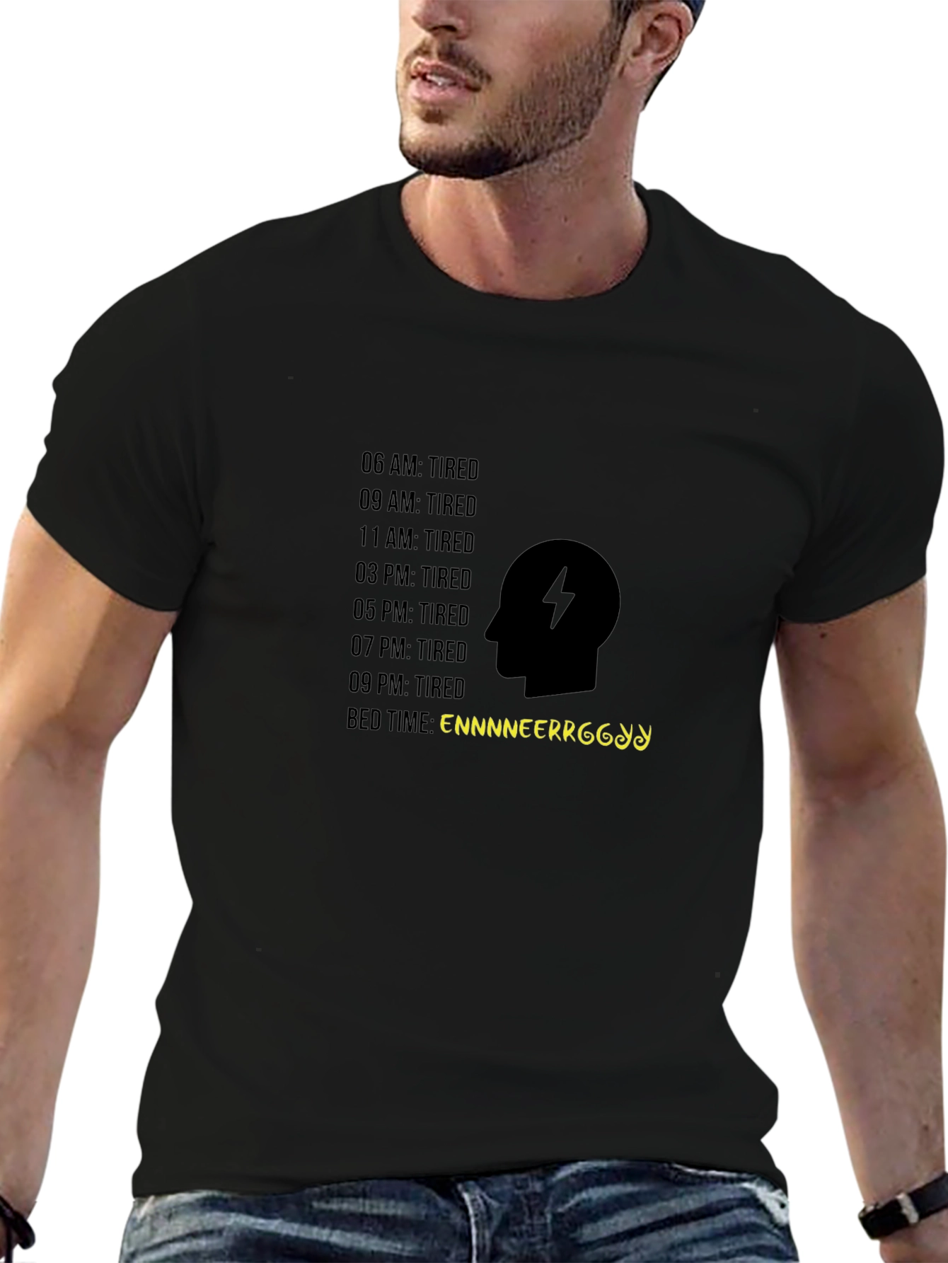 Engineer Tiredness Black T-Shirt