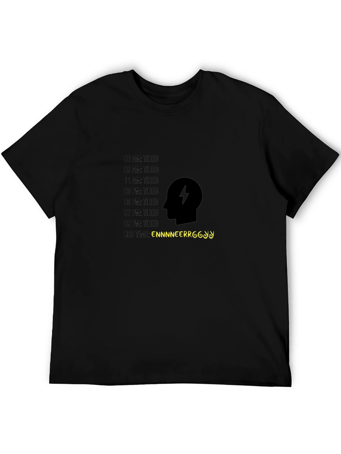 Engineer Tiredness Black T-Shirt