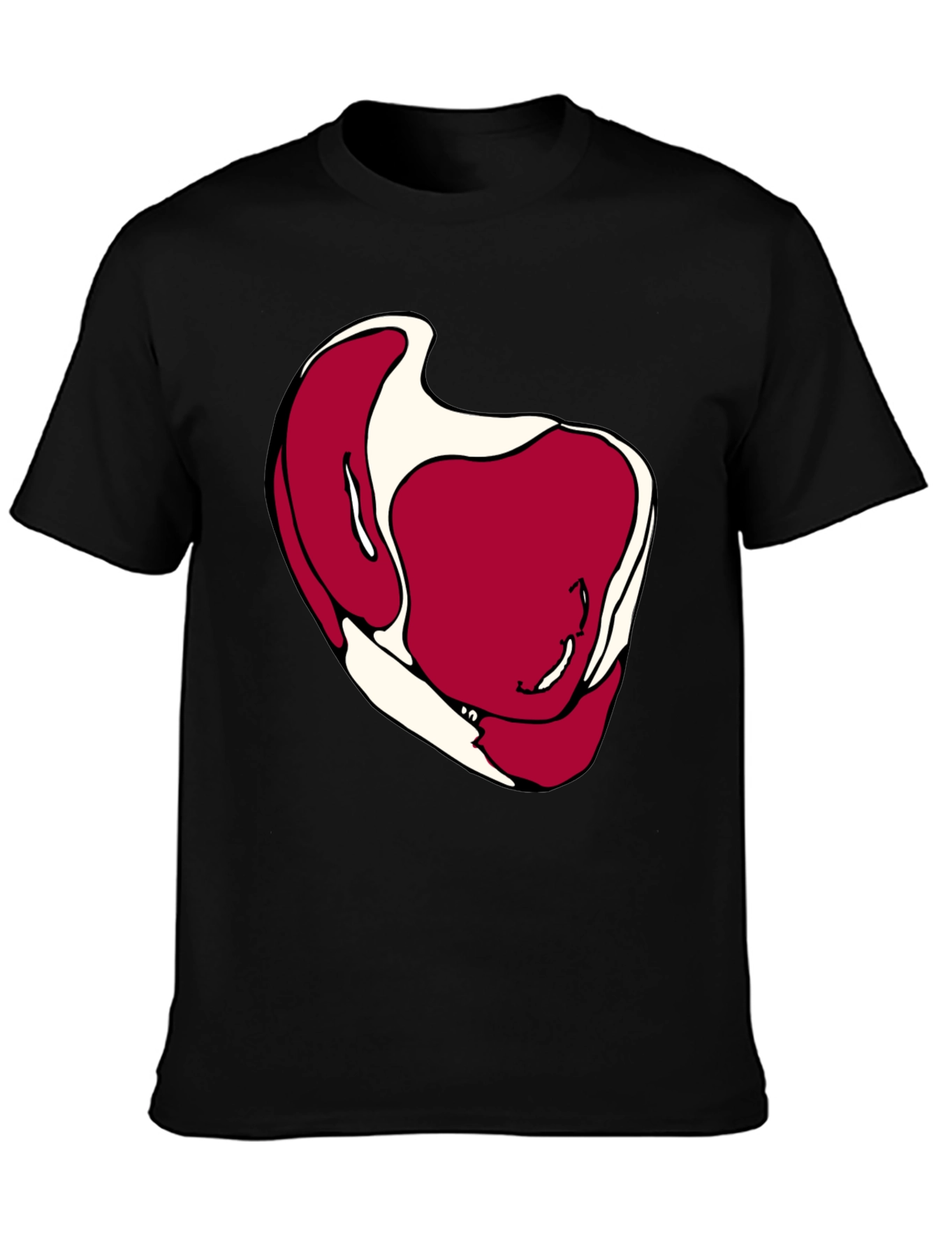 Steak Graphic Black T-Shirt - Novelty Foodie Tee