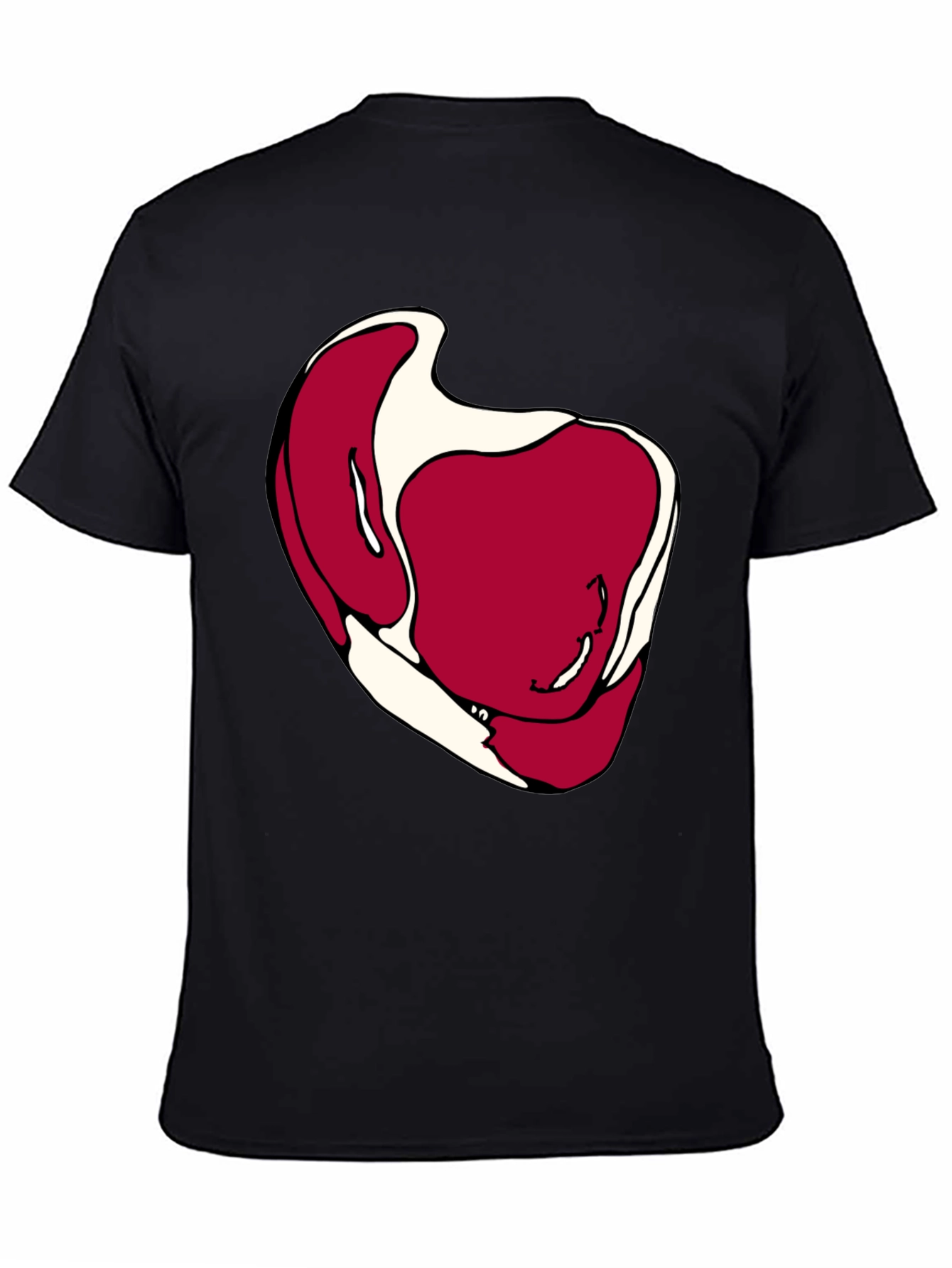 Steak Graphic Black T-Shirt - Novelty Foodie Tee