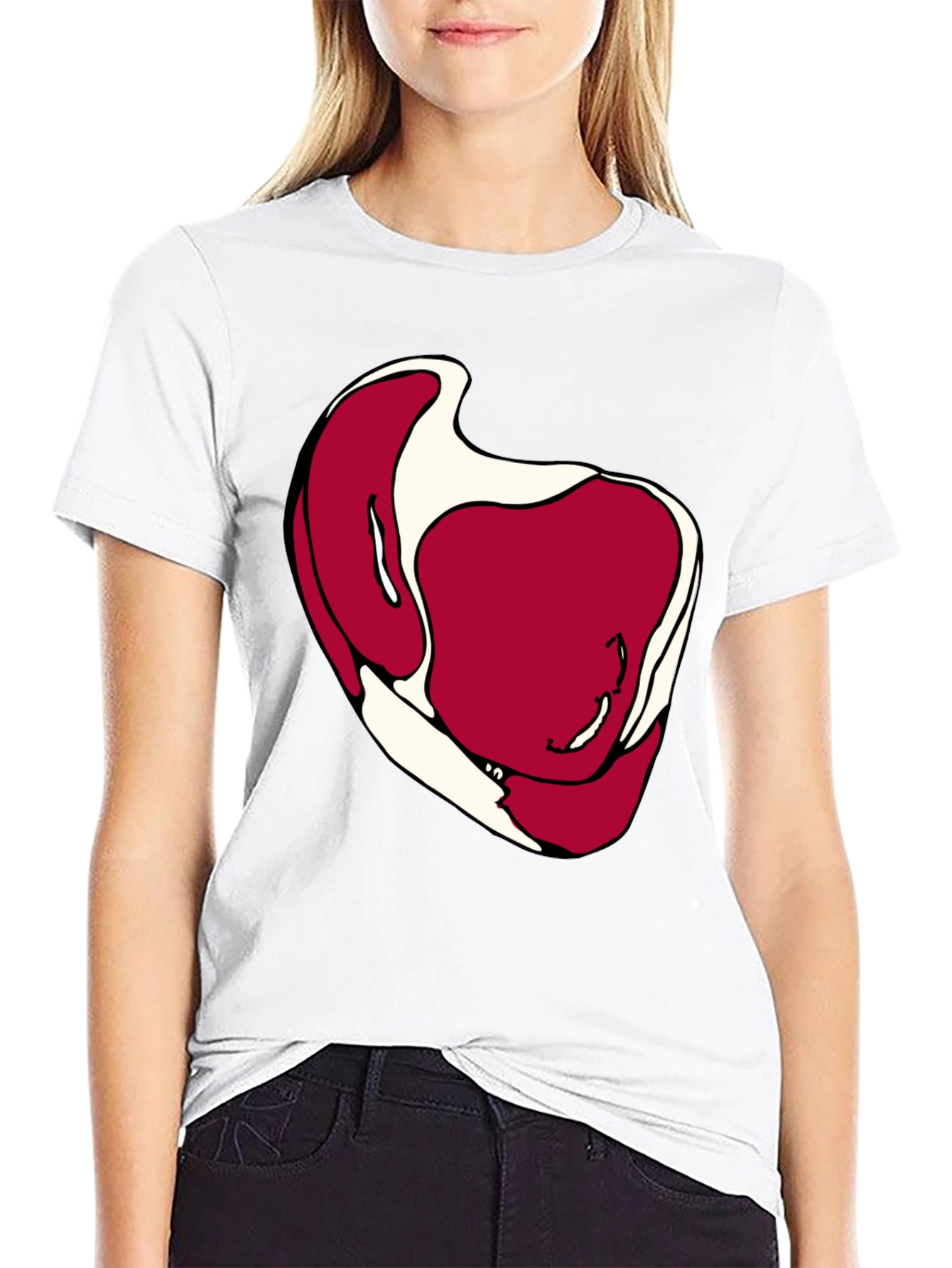 Steak Graphic Black T-Shirt - Novelty Foodie Tee