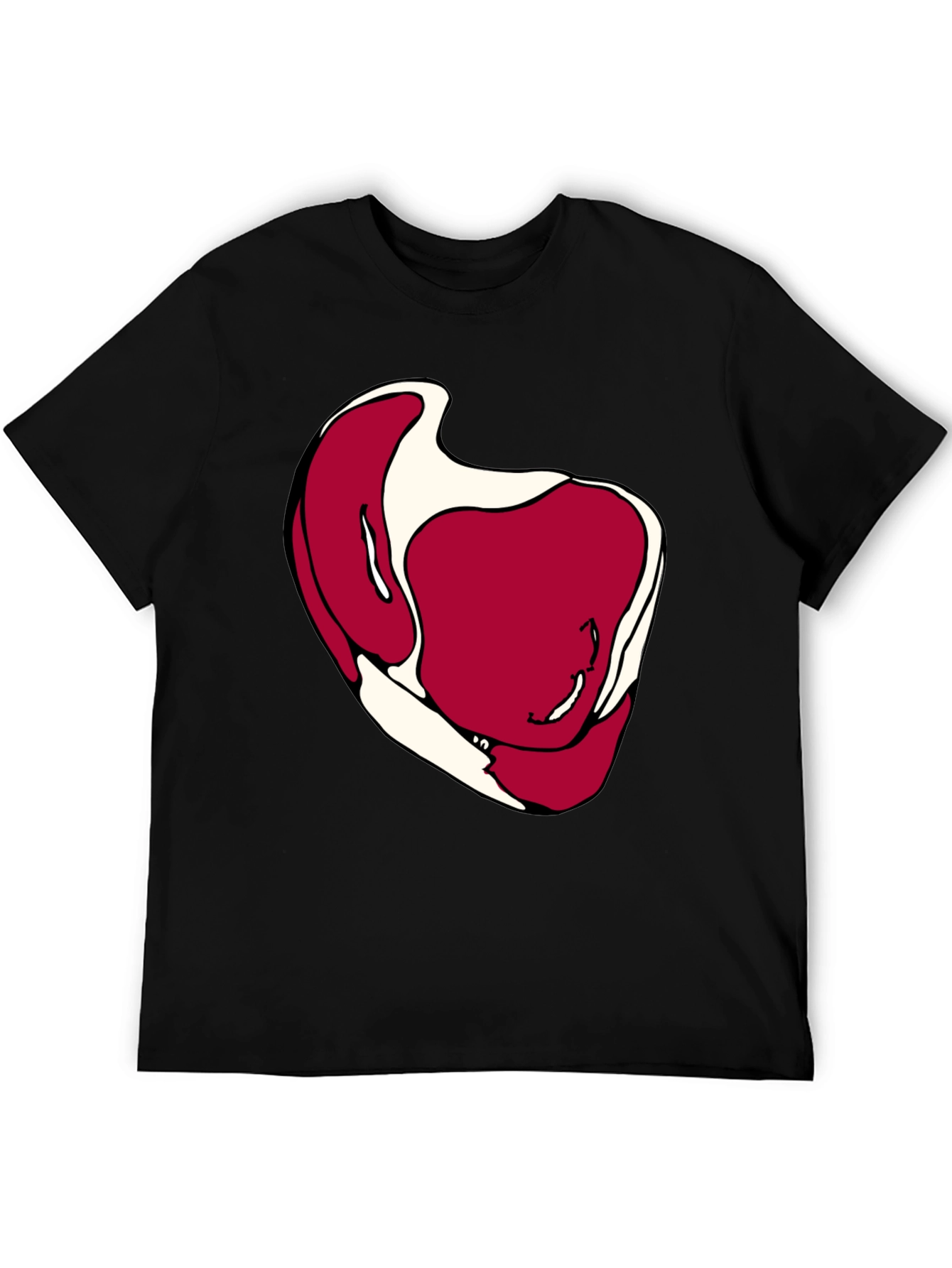 Steak Graphic Black T-Shirt - Novelty Foodie Tee