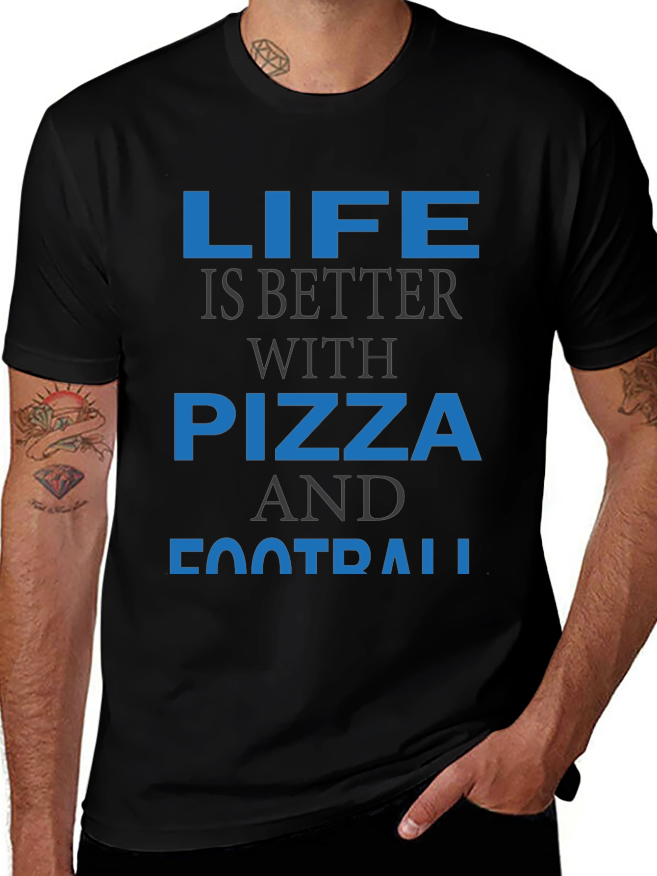 Life is Better with Pizza and Football T-Shirt