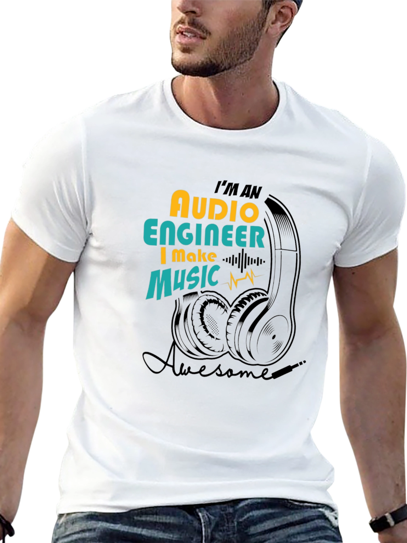 Audio Engineer Music T-Shirt - Awesome Sound Professional Tee