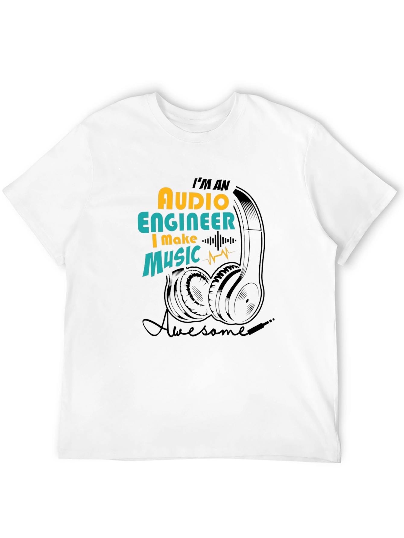 Audio Engineer Music T-Shirt - Awesome Sound Professional Tee