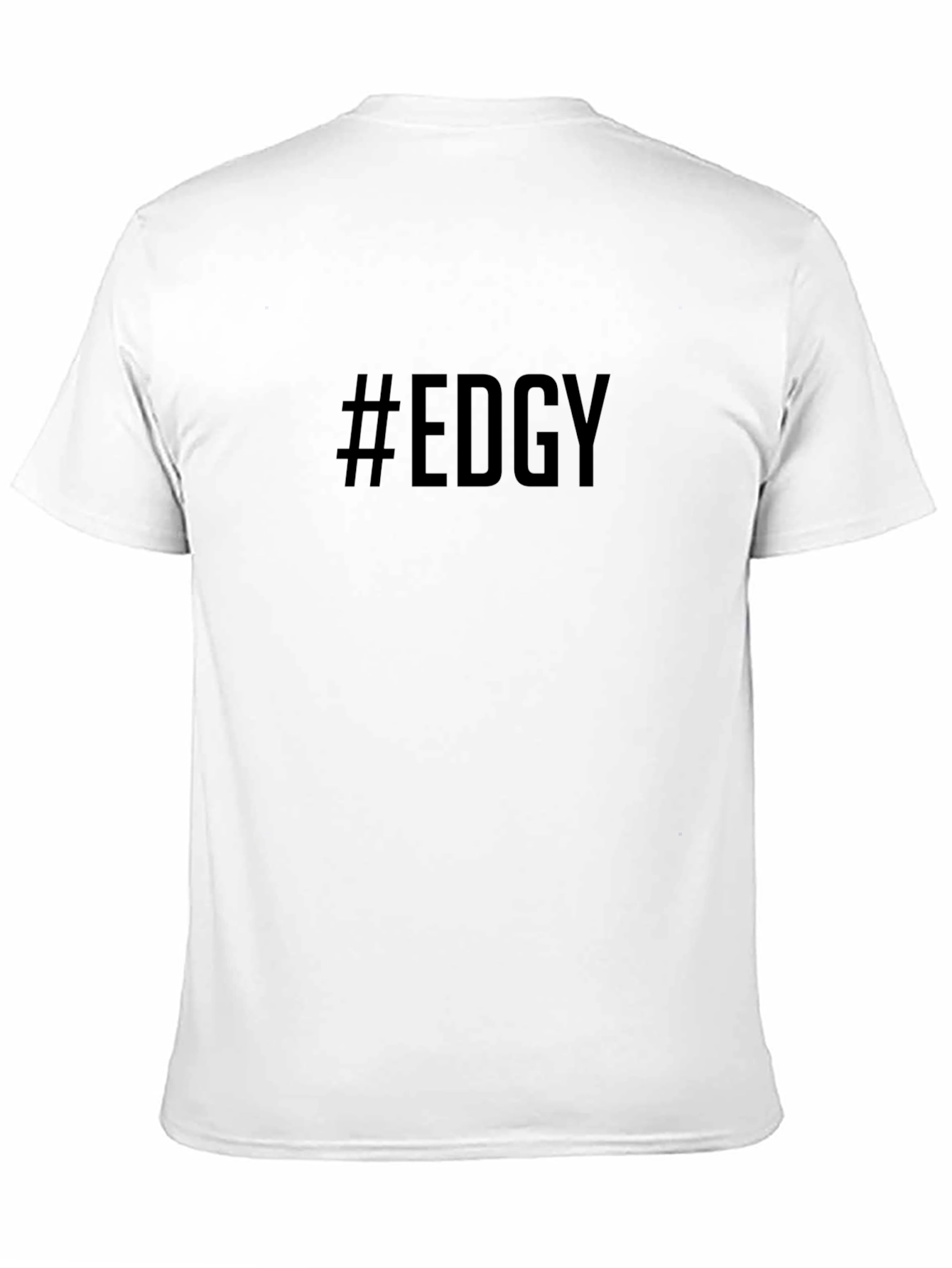 Edgy Graphic T-Shirt - Black Crew Neck Tee