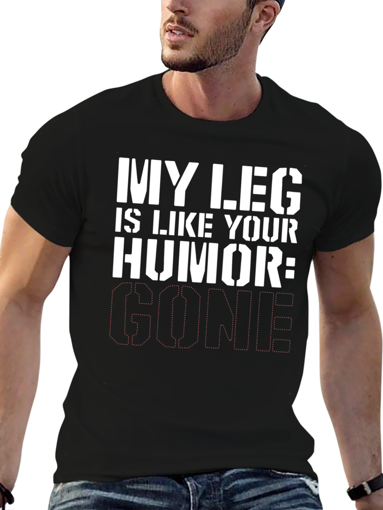 Humorous Leg Injury Graphic Tee