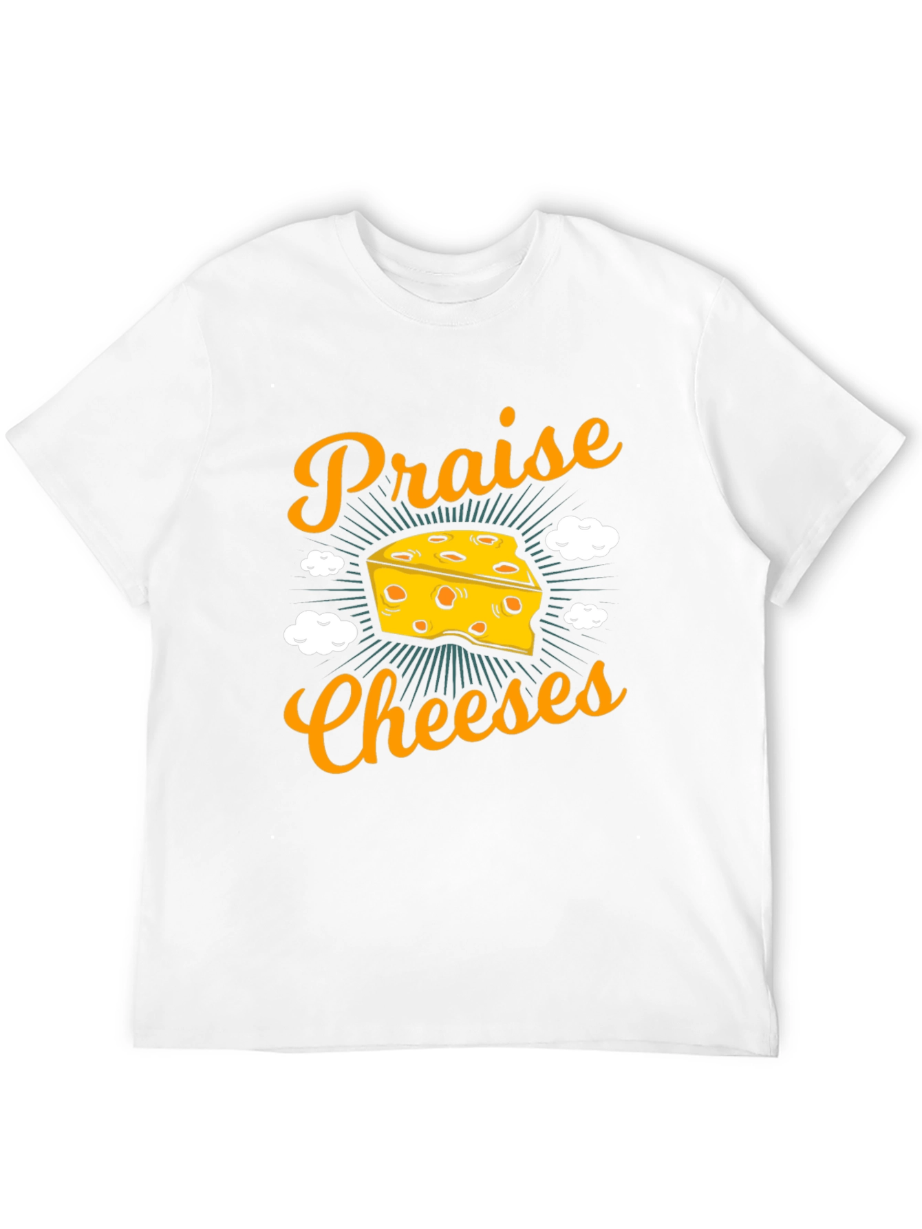 Praise Cheeses Graphic Tee - Funny Cheese Lover T-Shirt