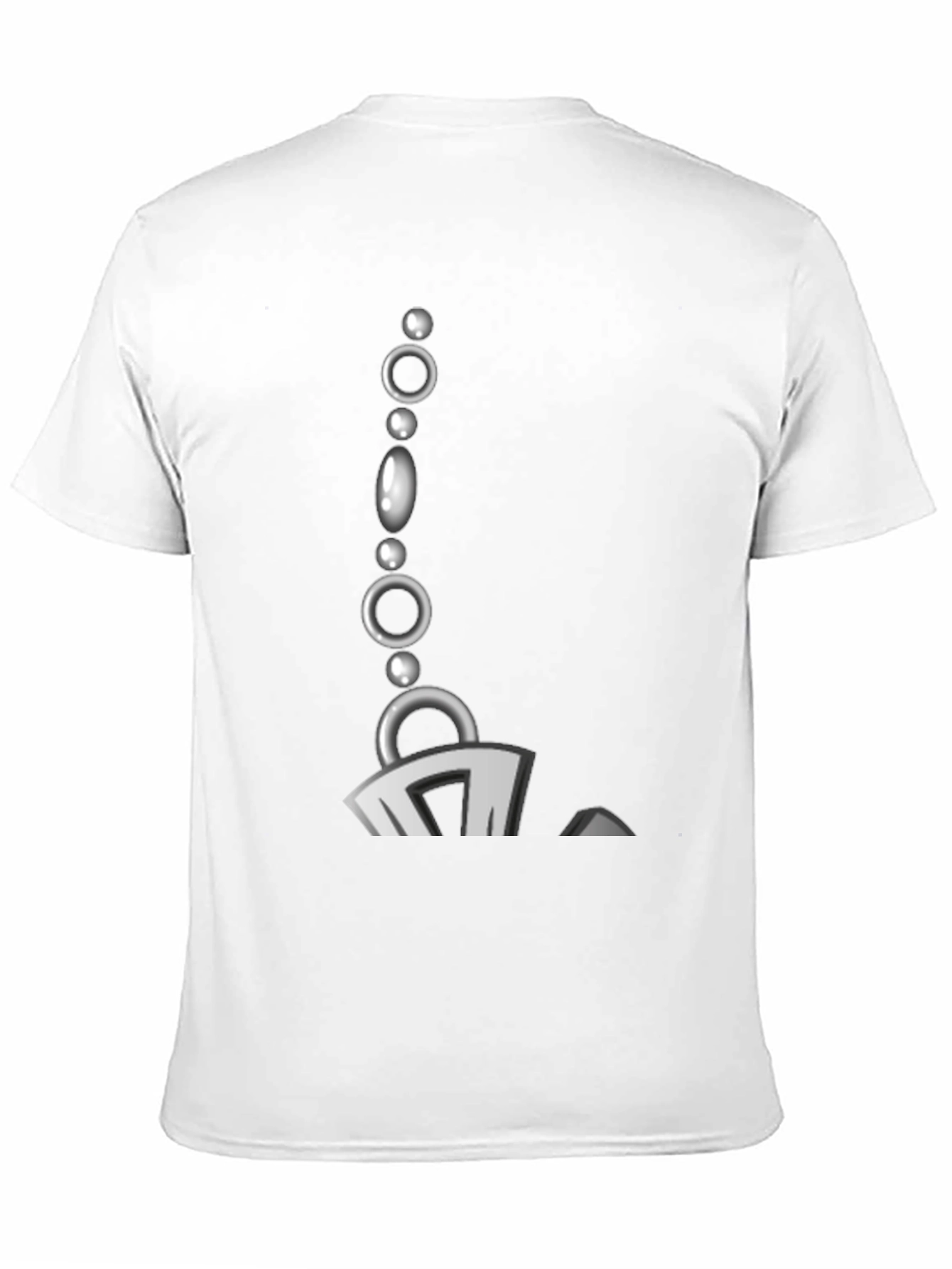 Stylish Black T-Shirt with Bead Chain Graphic