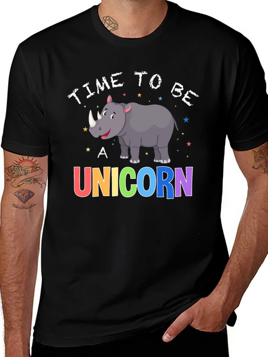 Rhinoceros Unicorn T-Shirt - Time to Be a Unicorn