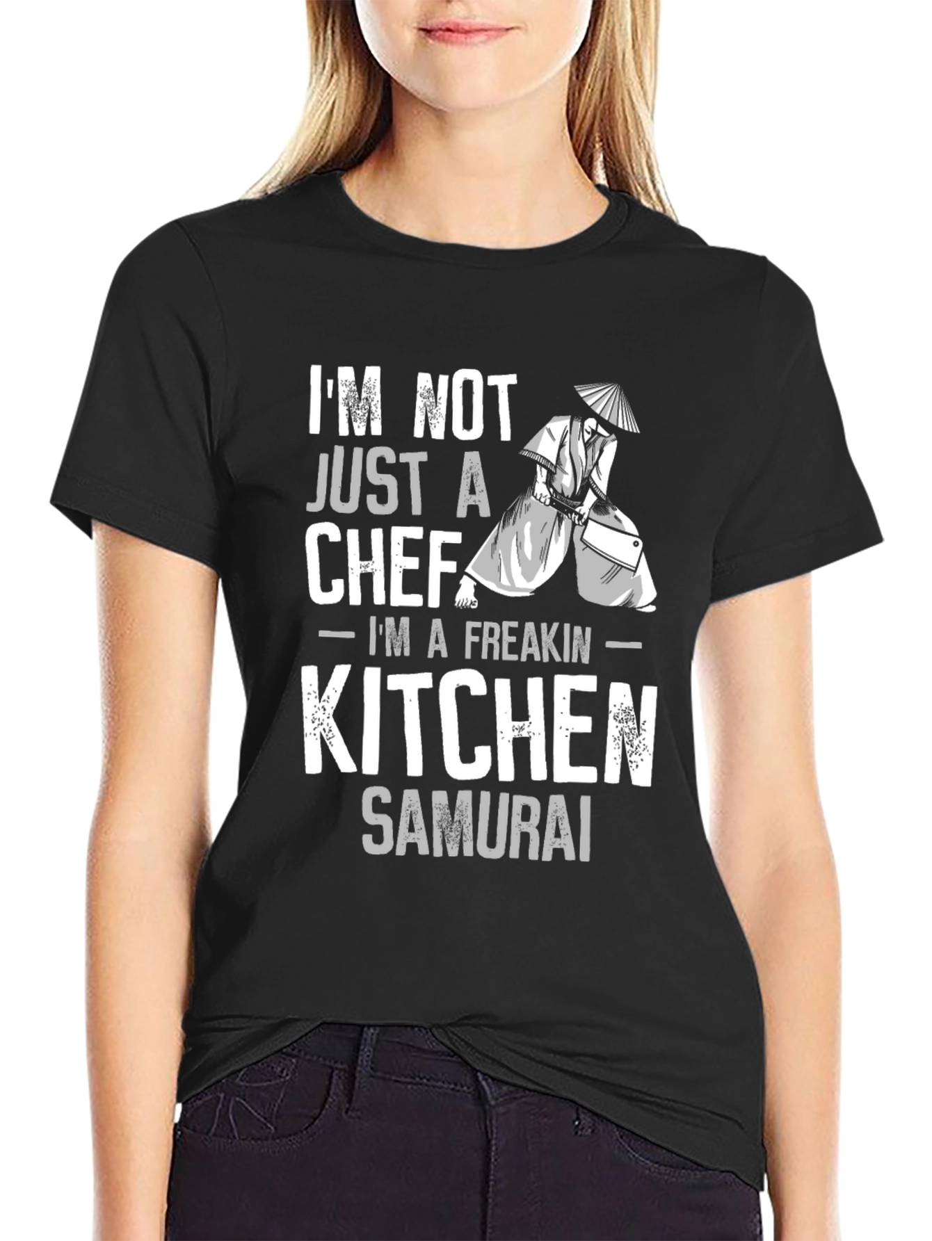 Kitchen Samurai Chef Graphic T-Shirt - Black