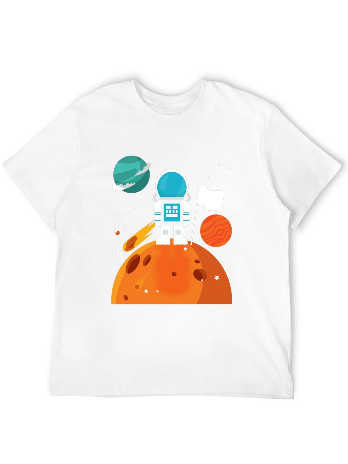 Astronaut on Planet Graphic T-Shirt