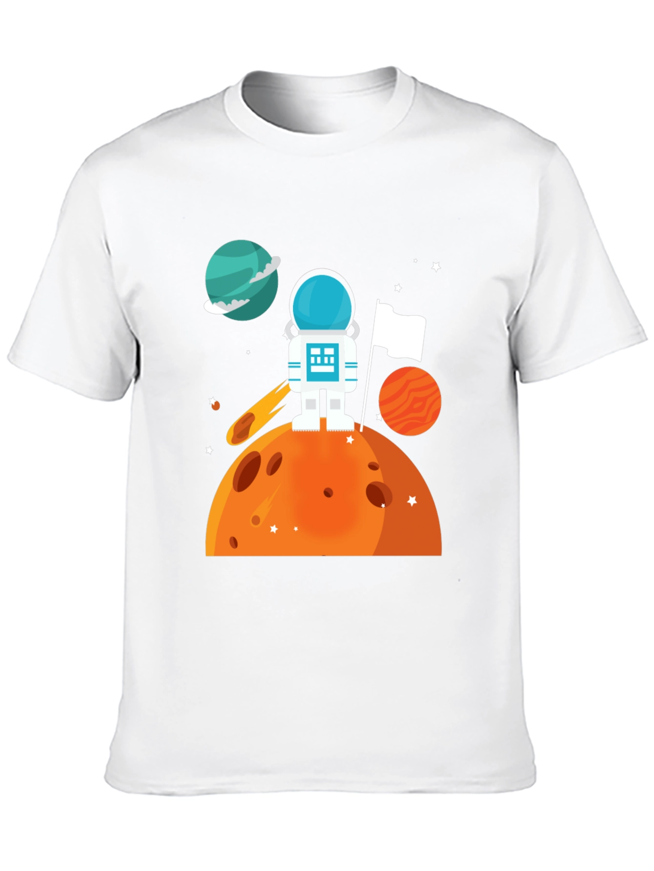 Astronaut on Planet Graphic T-Shirt