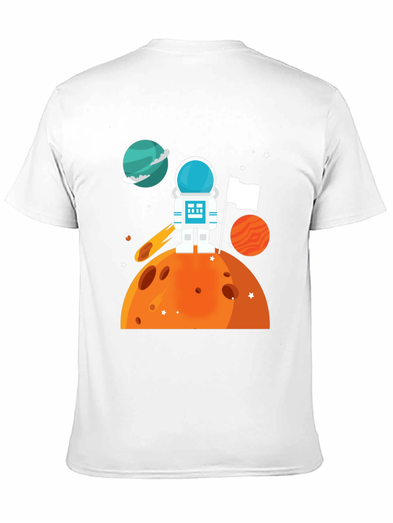 Astronaut on Planet Graphic T-Shirt