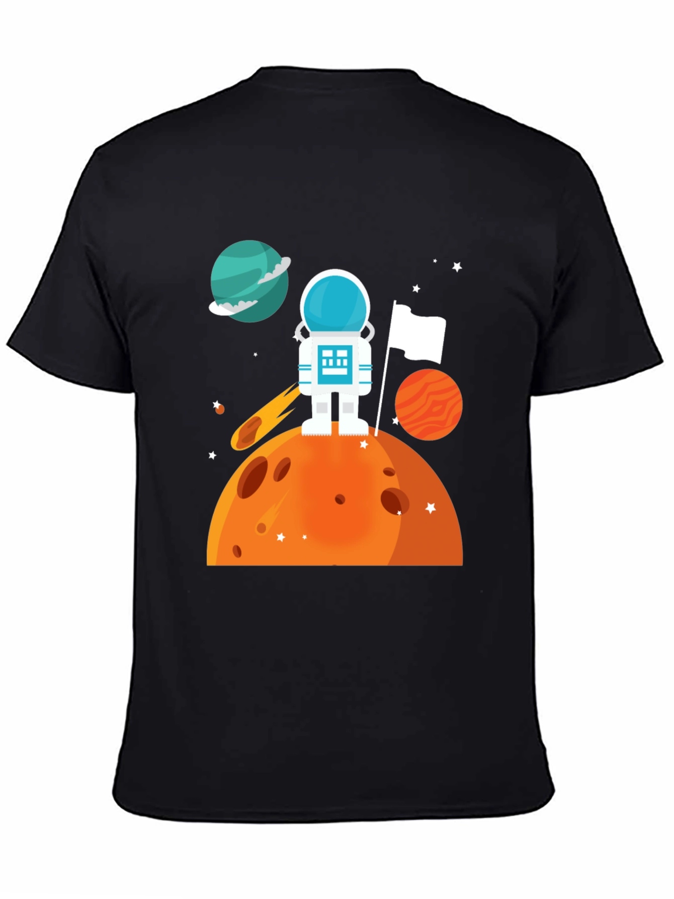 Astronaut on Planet Graphic T-Shirt