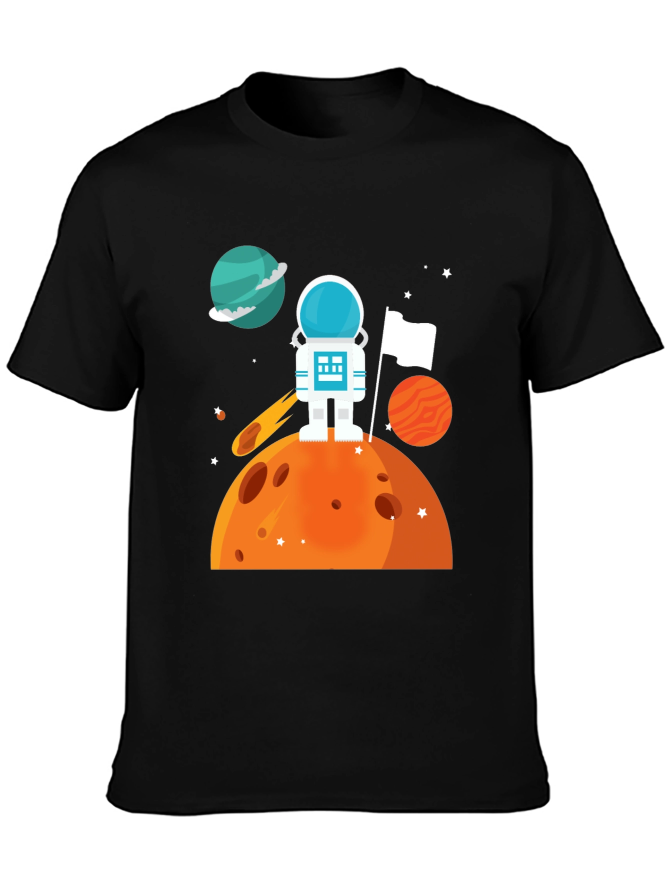 Astronaut on Planet Graphic T-Shirt
