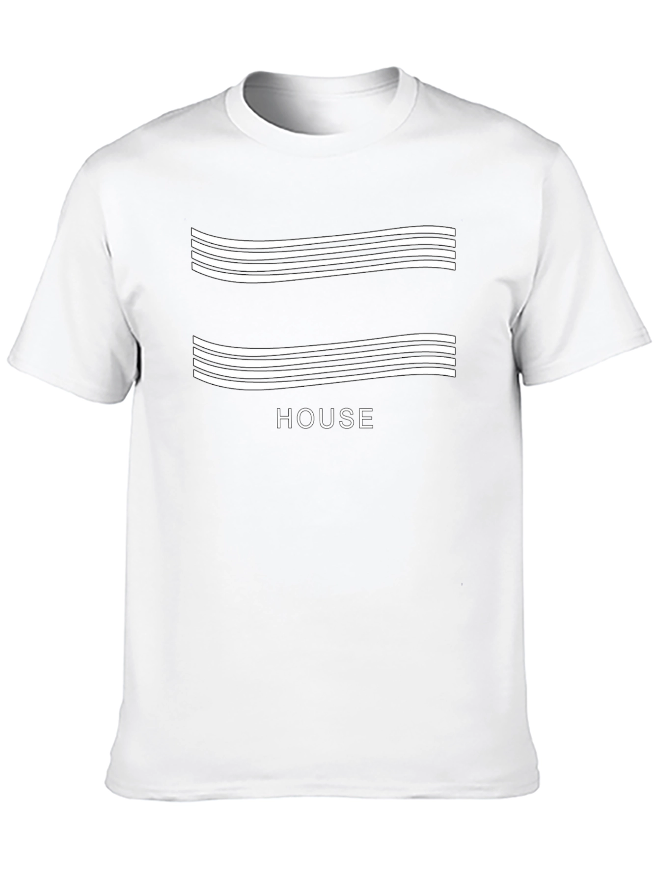 Minimalist House Graphic Tee - Black