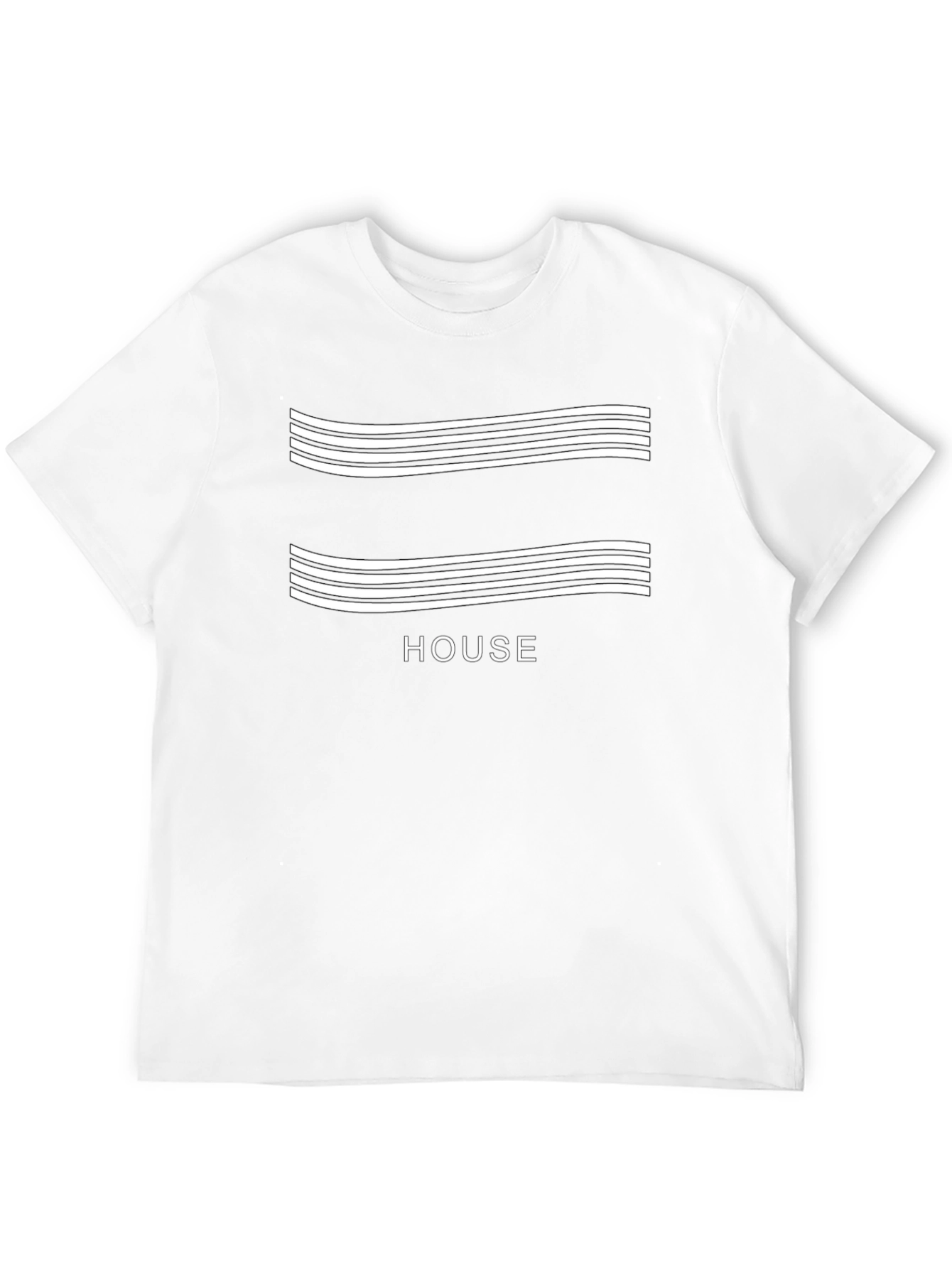 Minimalist House Graphic Tee - Black