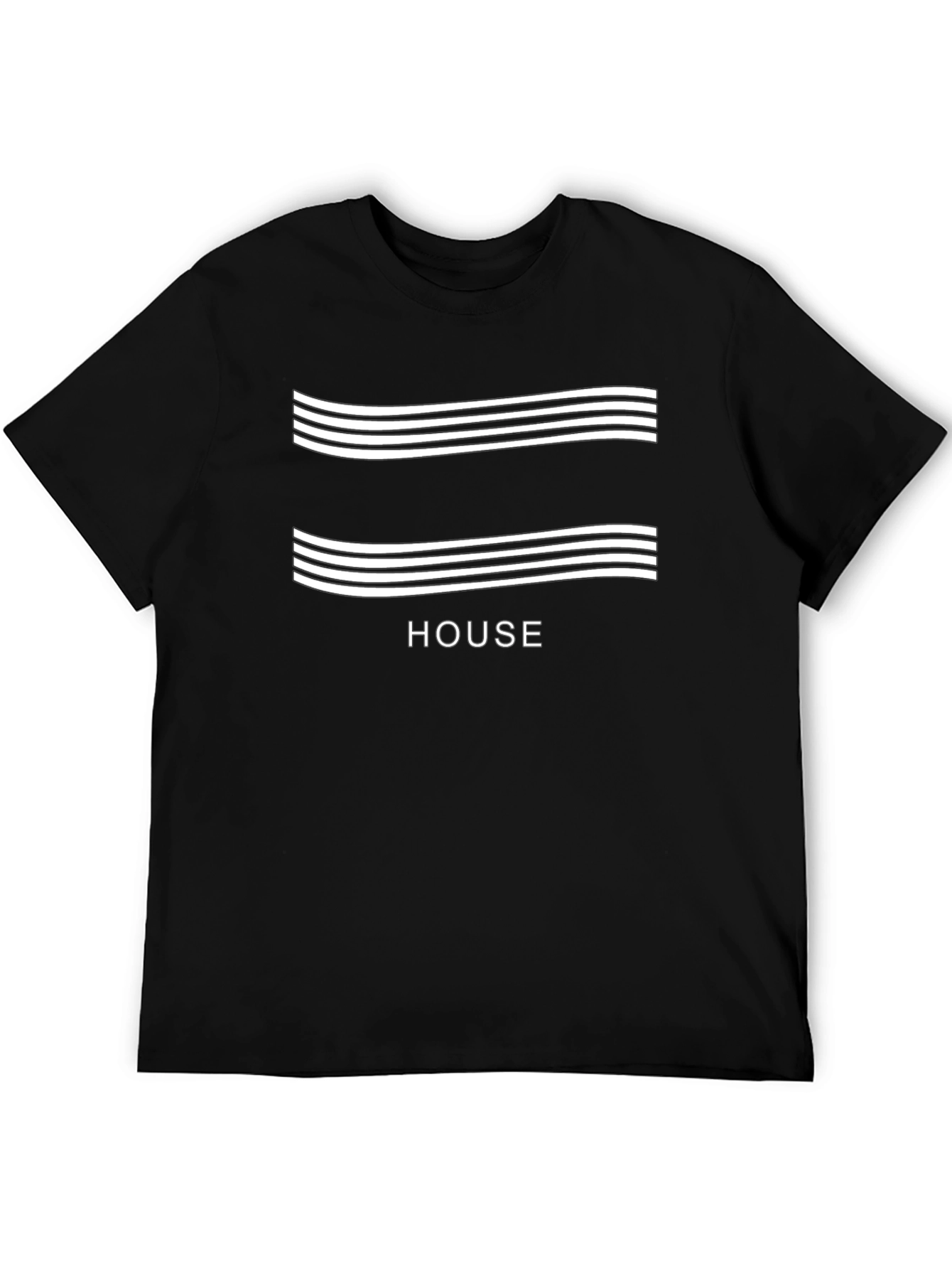 Minimalist House Graphic Tee - Black