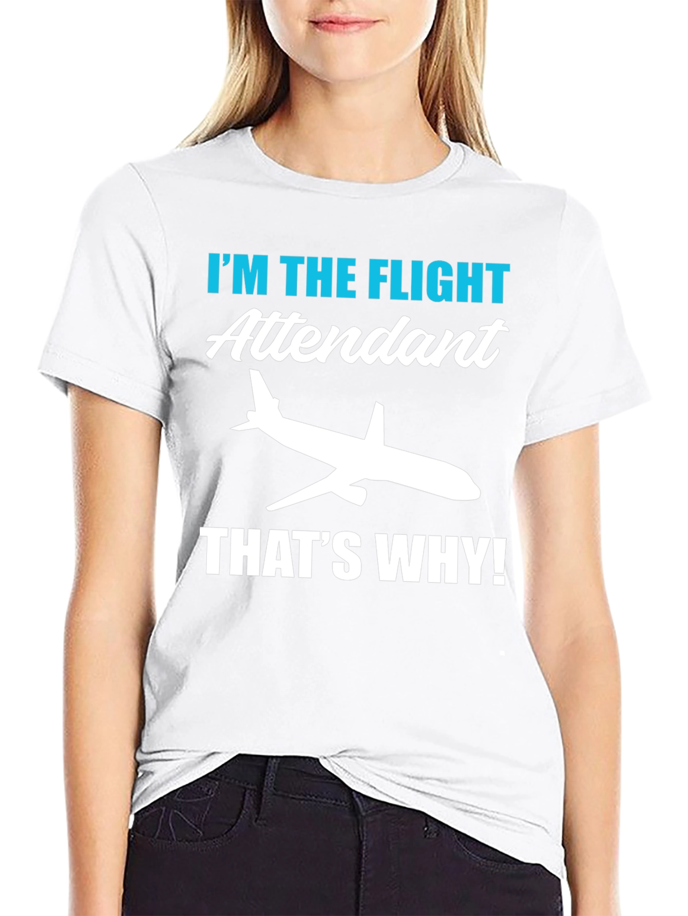 Flight Attendant Tee - Airplane Graphic