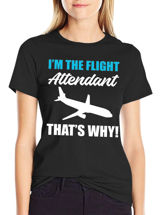 Flight Attendant Tee - Airplane Graphic